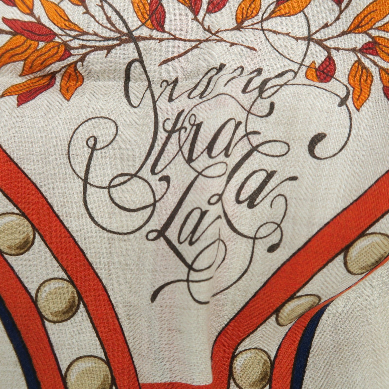 HERMES Cashmere/Silk Scarf Orange