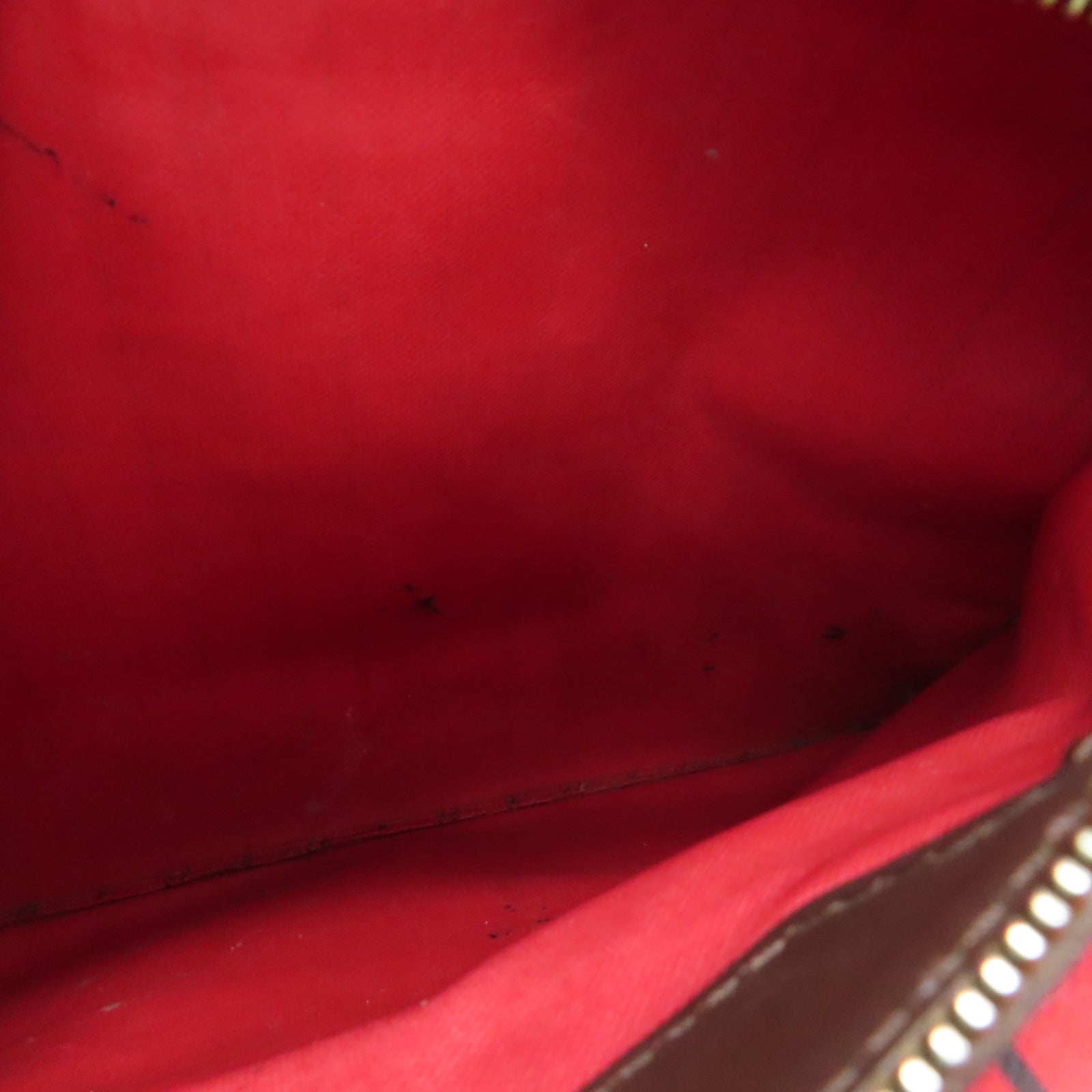 LOUIS VUITTON Damier Neverfull MM金扣手挽袋棕色