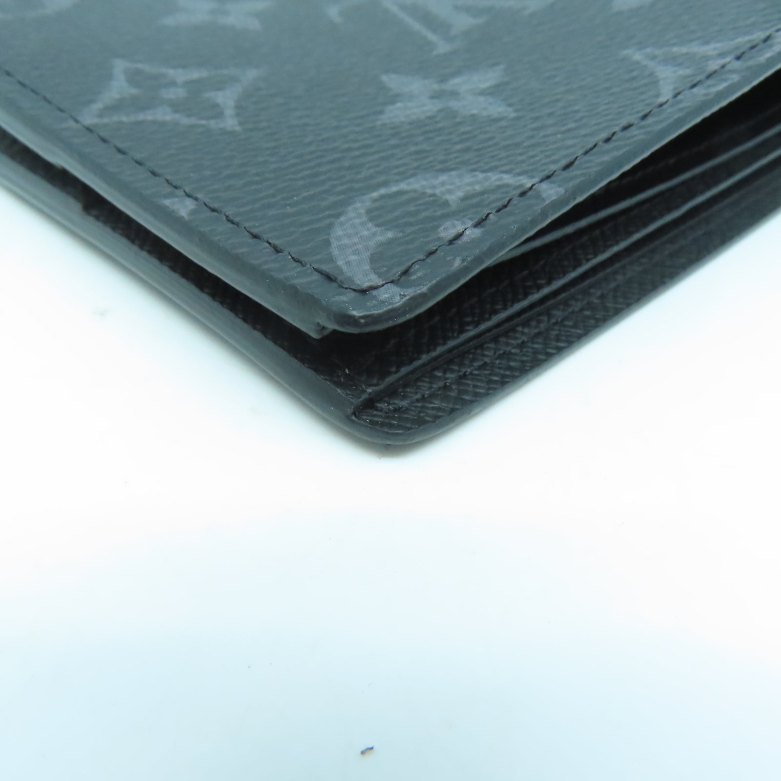 LOUIS VUITTON Monogram Eclipse Slender錢包黑色