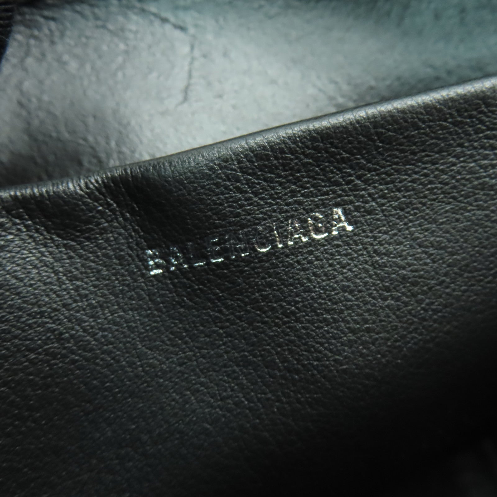 BALENCIAGA 皮革Shoulder Bag銀扣肩背袋黑色