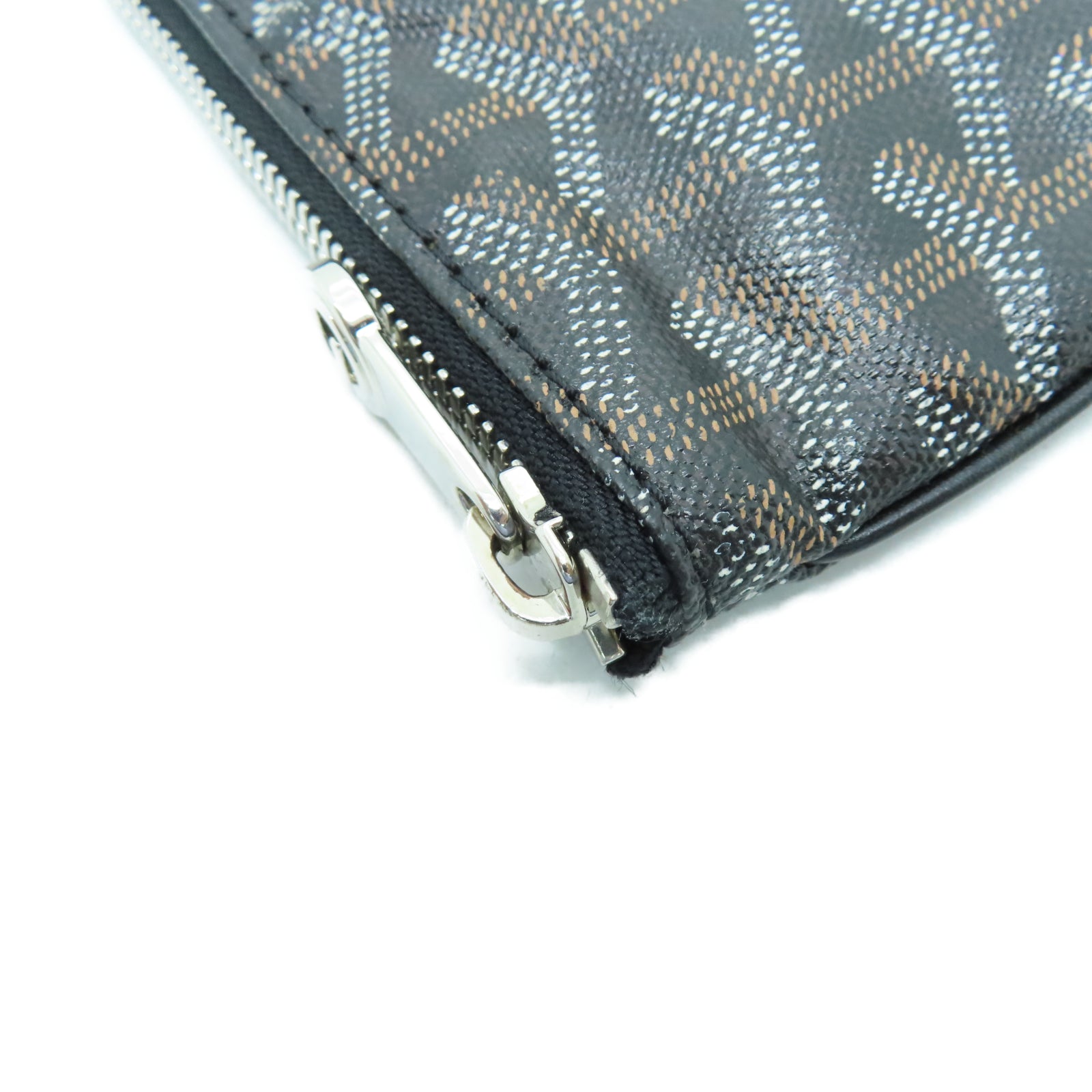 GOYARD 【激減優惠】塗層帆布Case銀扣卡片包黑色