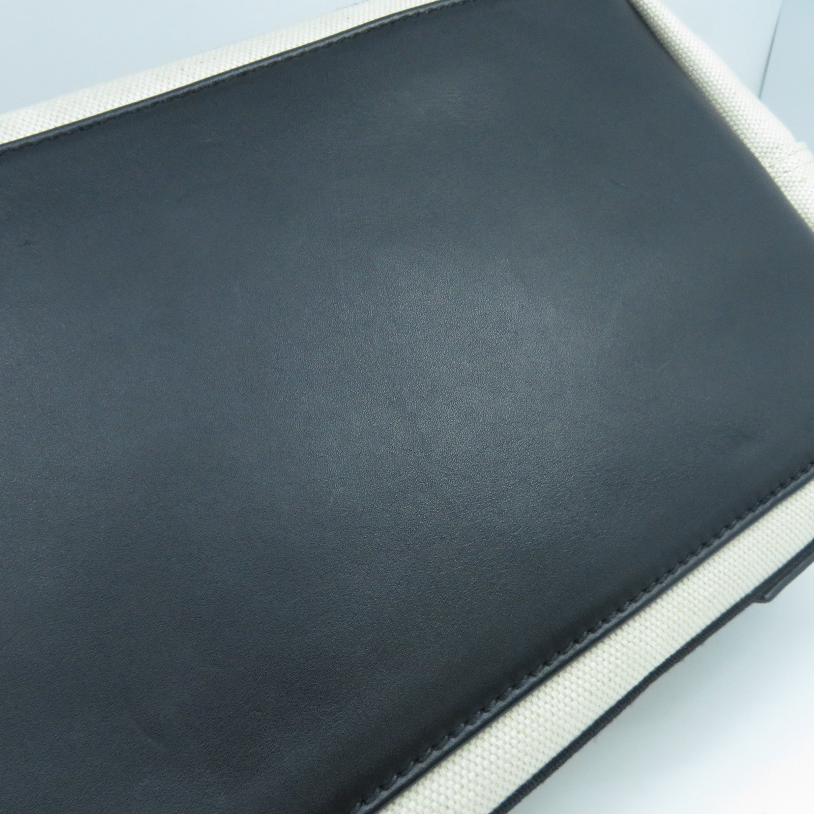 BALENCIAGA 帆布Tote Bag銀扣手挽袋米色/黑色