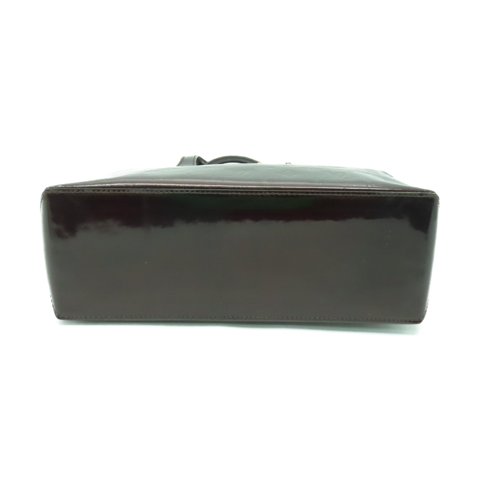 LOUIS VUITTON Vernis Wilshire PM金扣手挽袋