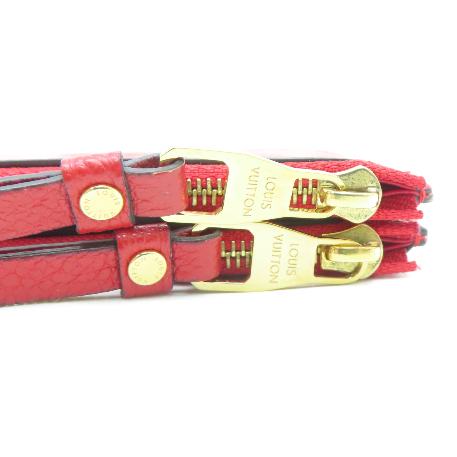 LOUIS VUITTON Monogram Empreinte Adele金扣钱包红色