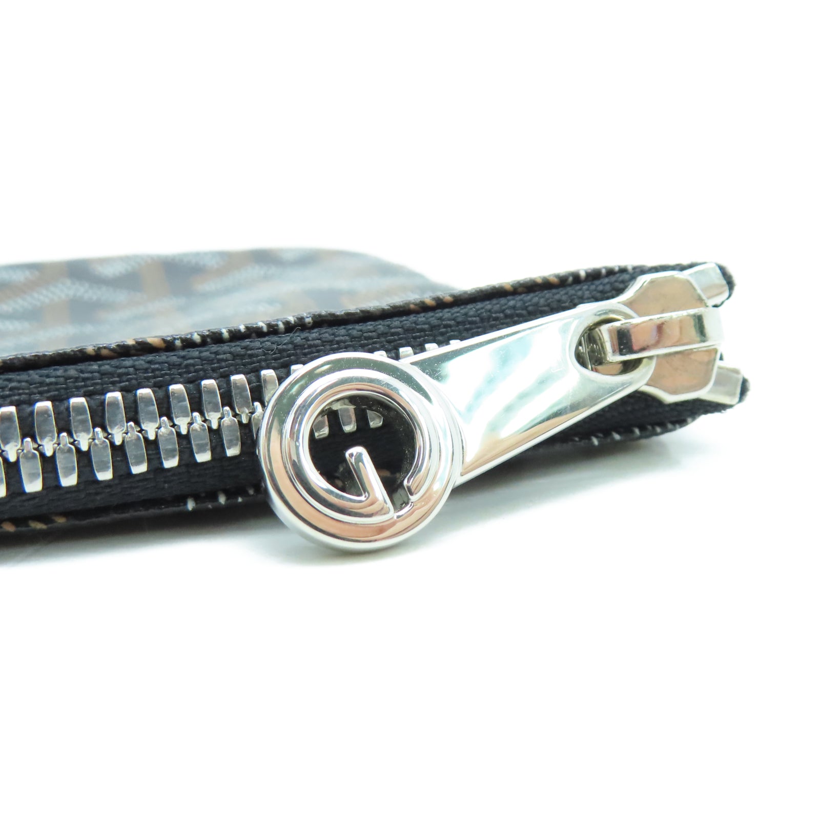 GOYARD 【激減優惠】塗層帆布Case銀扣卡片包黑色