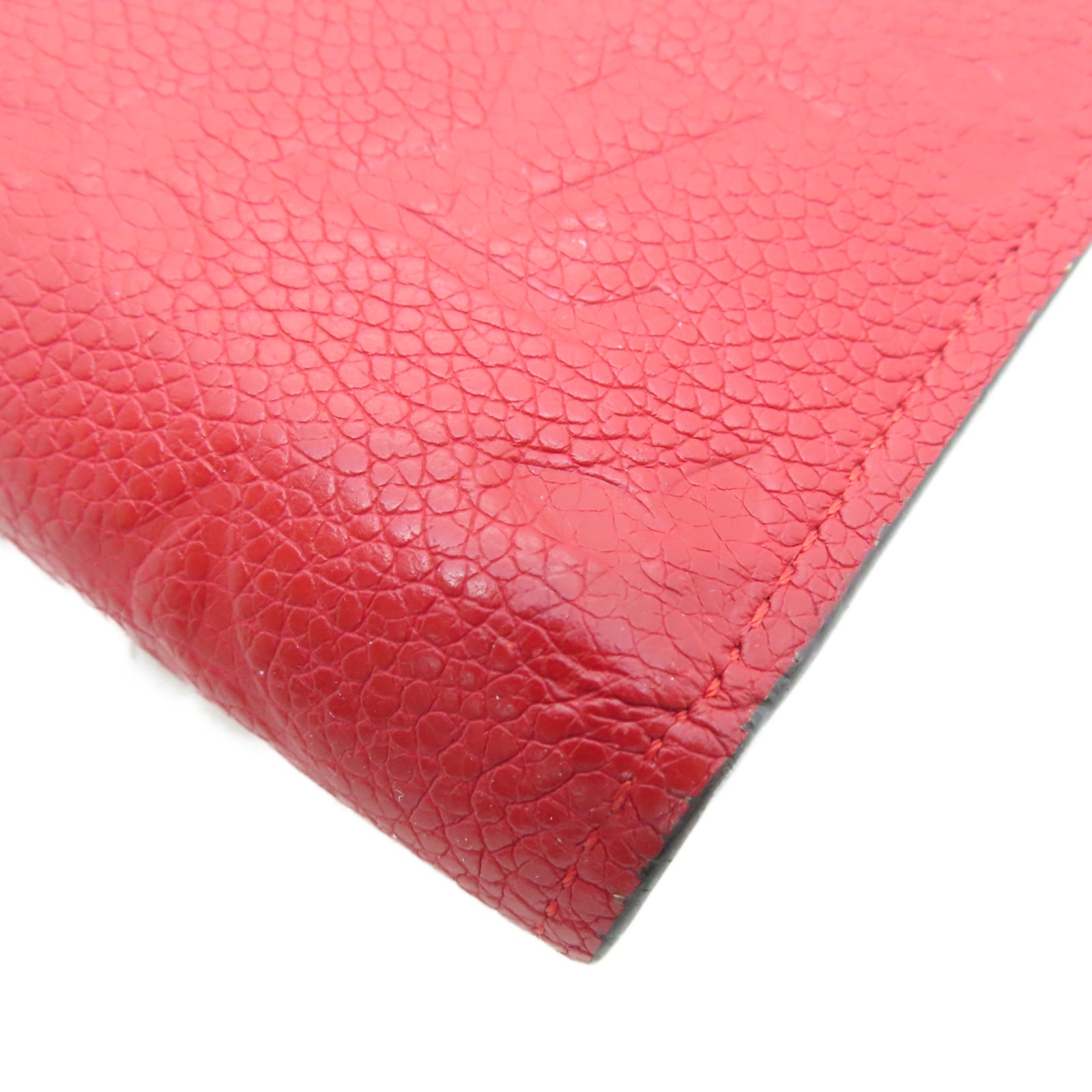 LOUIS VUITTON Monogram Empreinte Adele金扣钱包红色