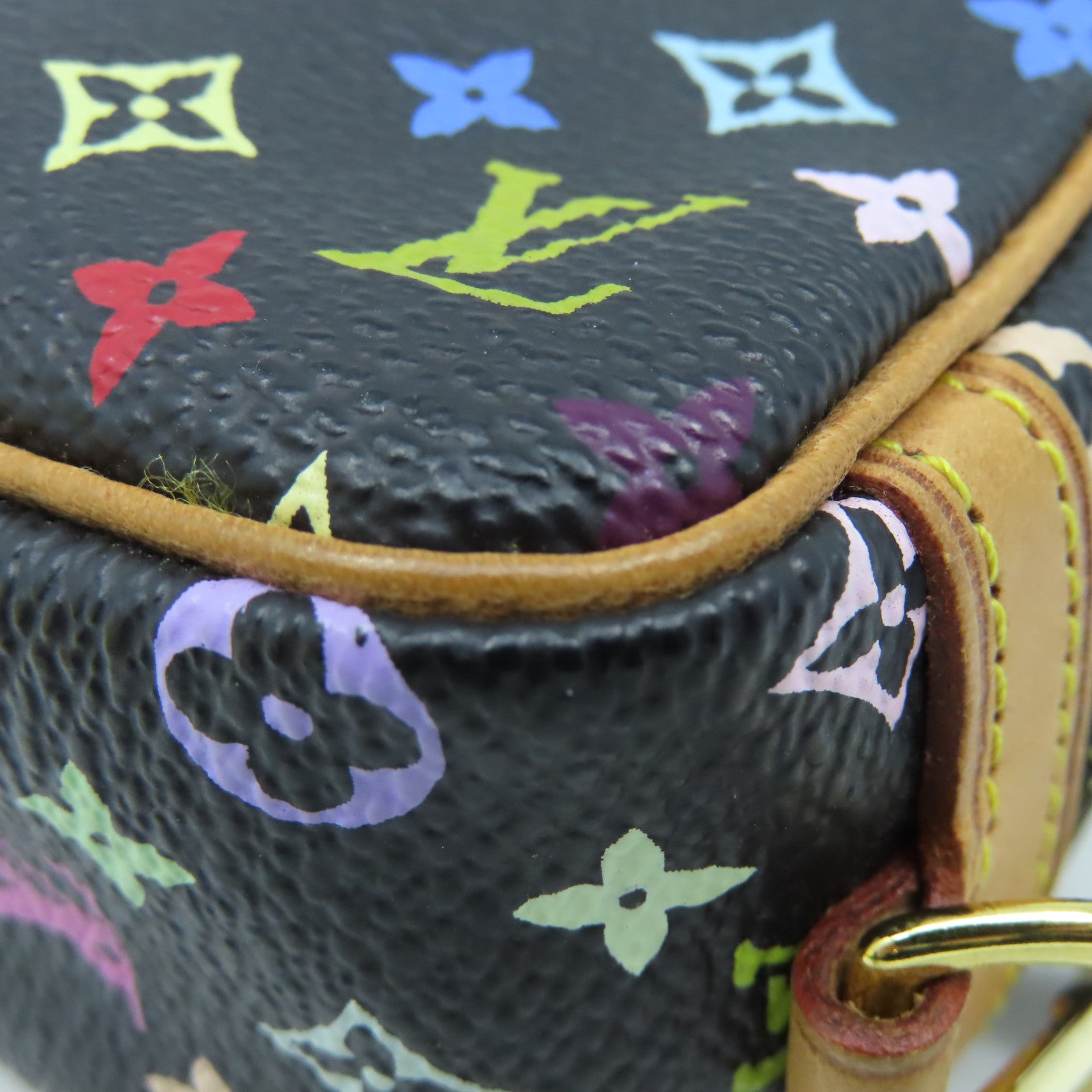 LOUIS VUITTON Monogram Multi Trousse Wapity Pouch金扣手挽包黑色/彩色