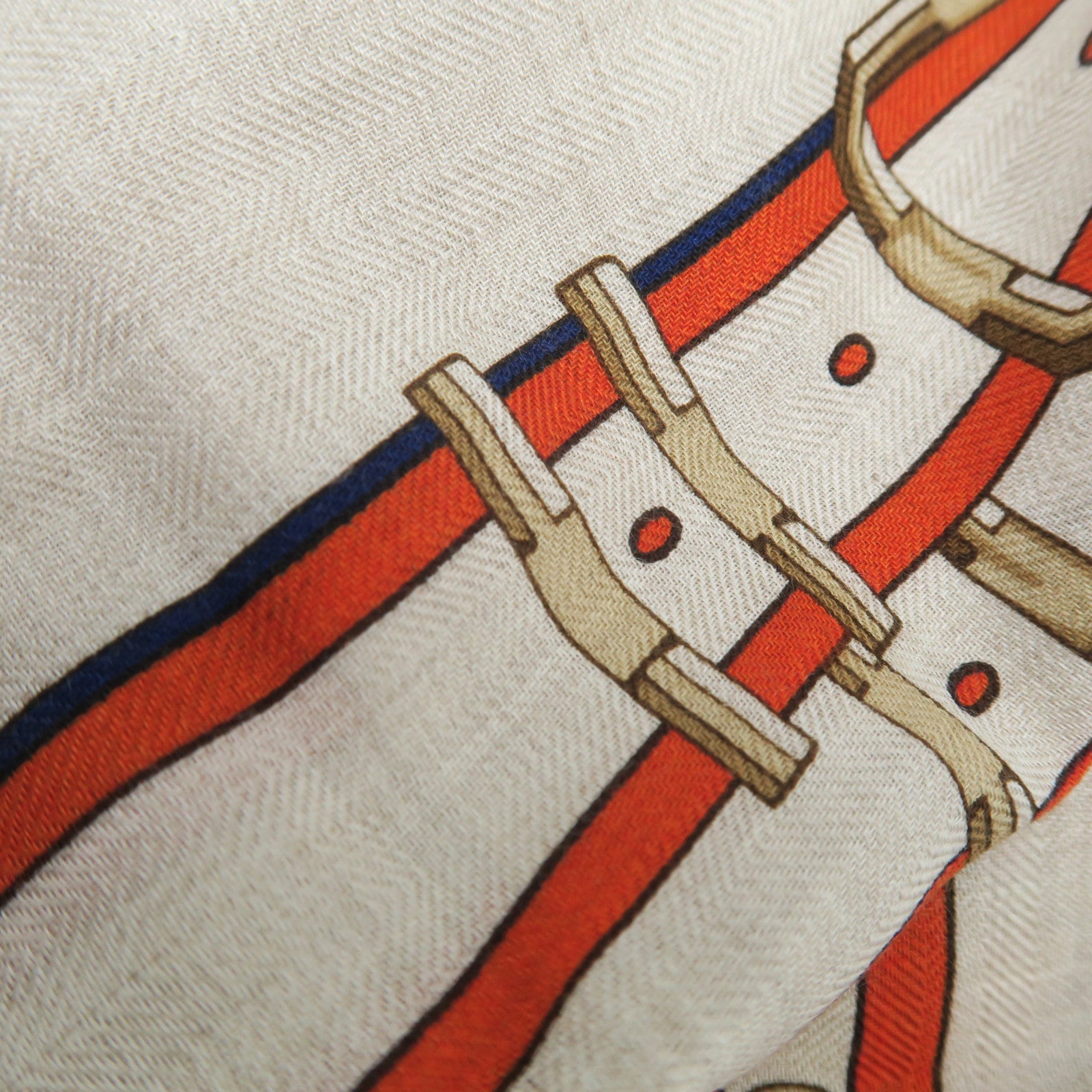 HERMES Cashmere/Silk Scarf Orange