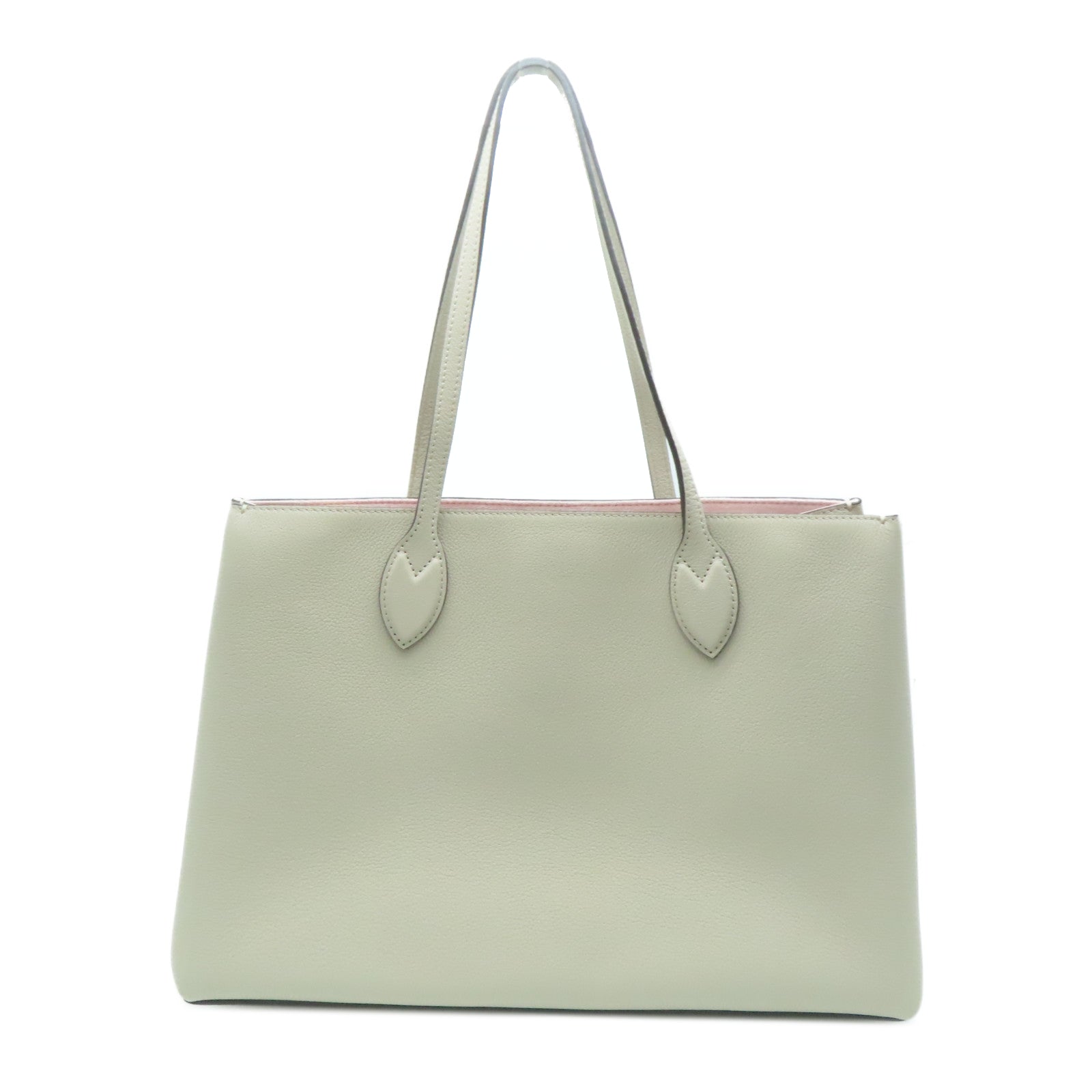 LOUIS VUITTON Cowhide Leather Lockme Shopper Gold Buckle Hand Bag Pink