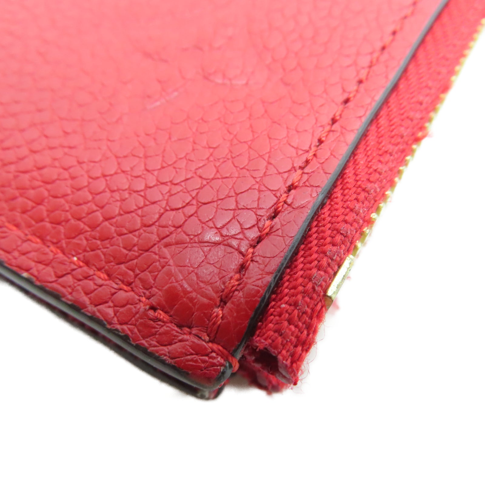 LOUIS VUITTON Monogram Empreinte Adele金扣钱包红色