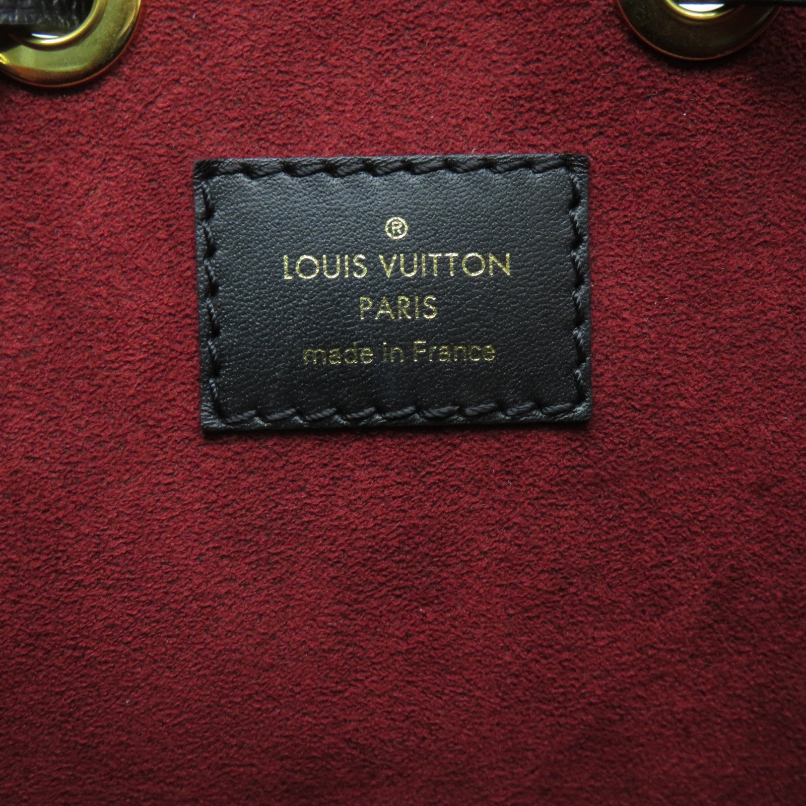 LOUIS VUITTON Monogram Empreinte NeoNoe MM金扣手挽肩背兩用袋黑色