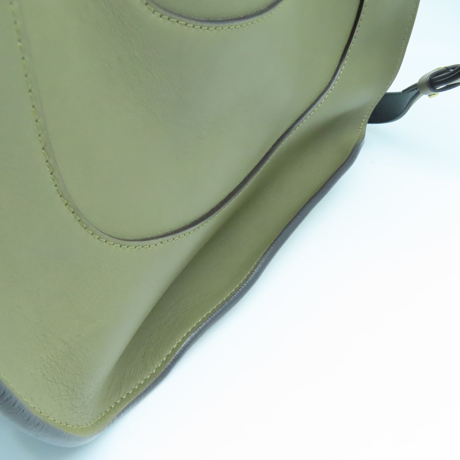 Chloe 牛皮皮革Shoulder Bag金扣肩背袋绿色