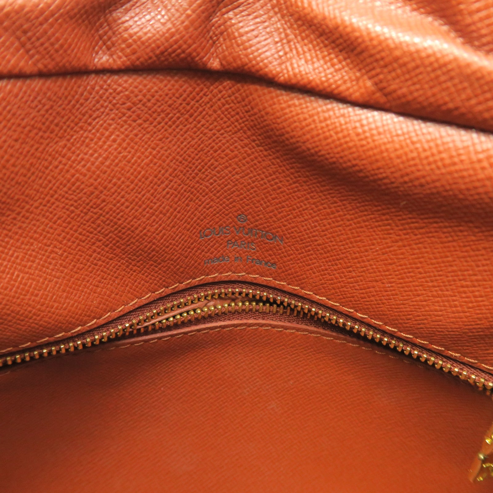 LOUIS VUITTON Monogram Boulogne Gold Buckle Shoulder Bag Brown