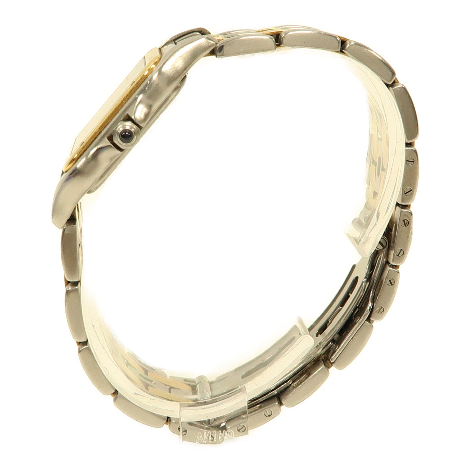 CARTIER Panthere 18K黃金/不鏽鋼手錶石英機芯米色