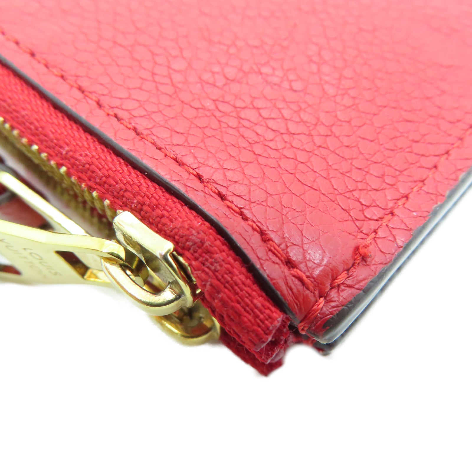 LOUIS VUITTON Monogram Empreinte Adele金扣钱包红色