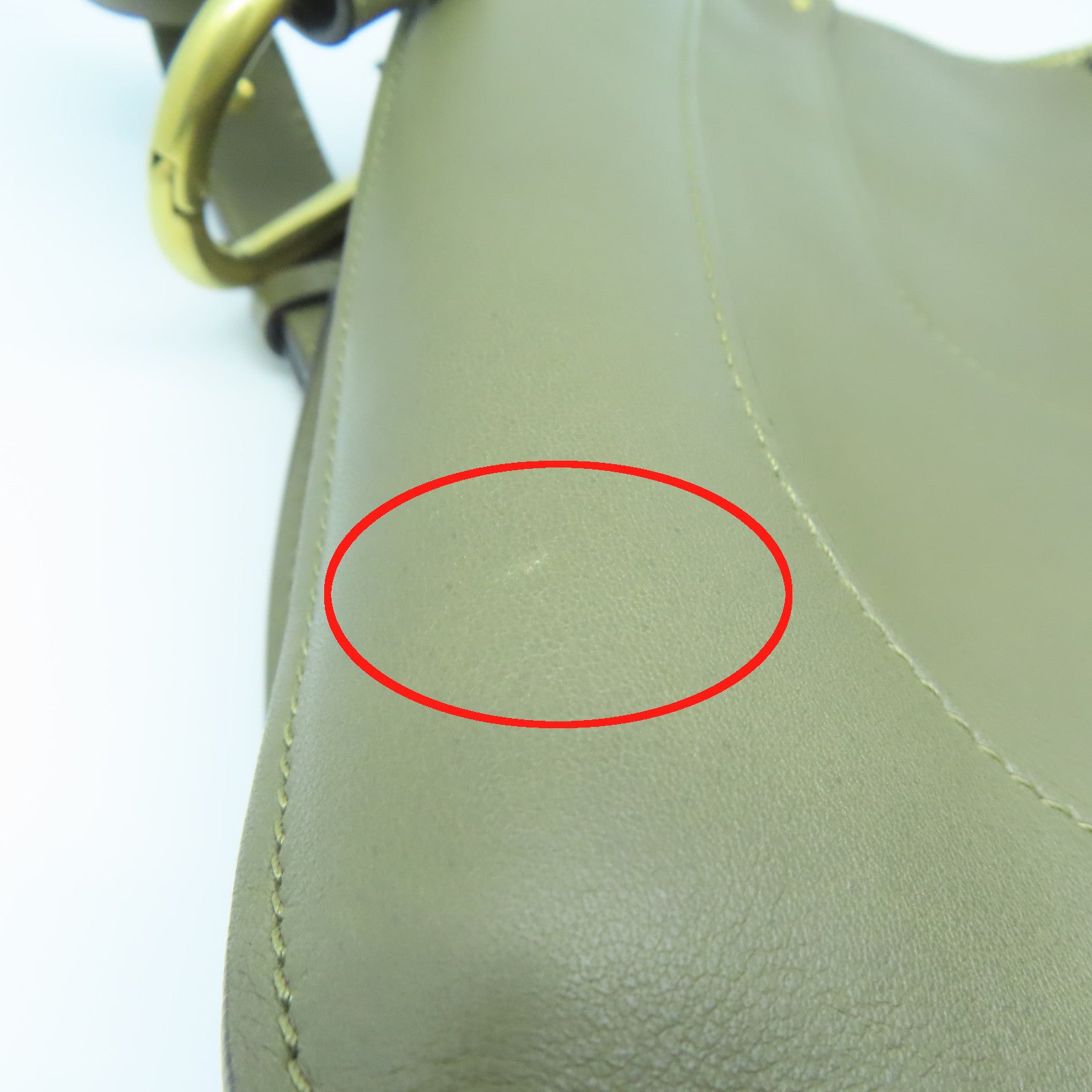 Chloe 牛皮皮革Shoulder Bag金扣肩背袋绿色