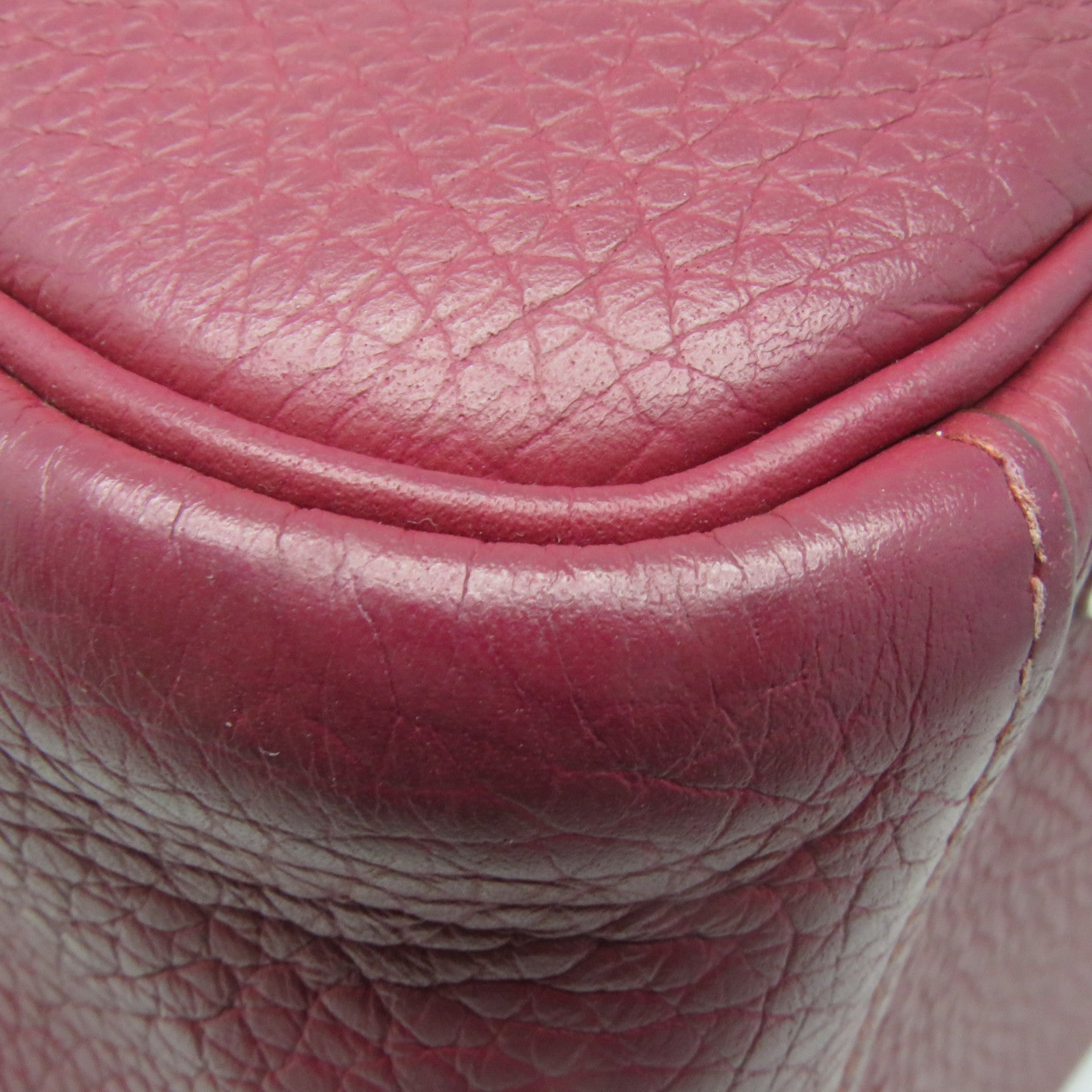 HERMES Clemence Leather Lindy 30 2Way Shoulder Bag Silver Buckle Handle Shoulder Bag Ruby Wine Red