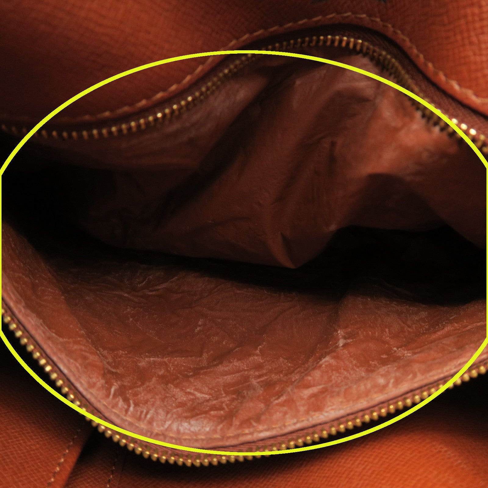 LOUIS VUITTON Monogram Boulogne Gold Buckle Shoulder Bag Brown