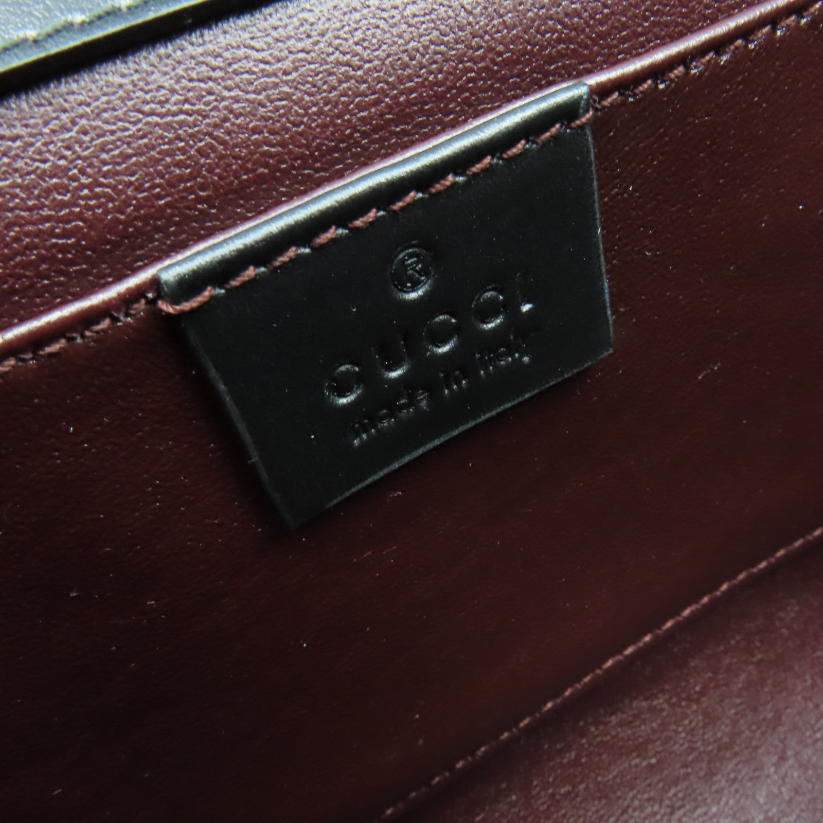 GUCCI 牛皮皮革Zumi Chain Shoulder Bag鏈帶手挽肩背兩用袋黑色