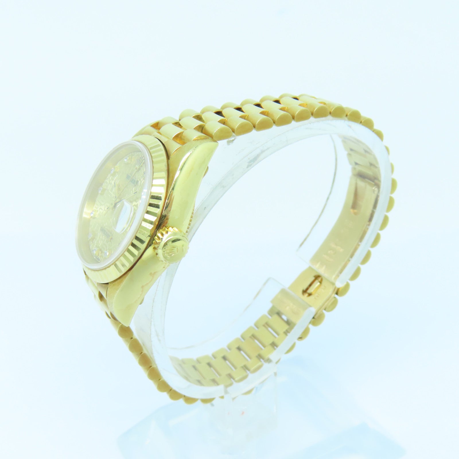 ROLEX Datejust 18K黃金手錶自動機芯金色