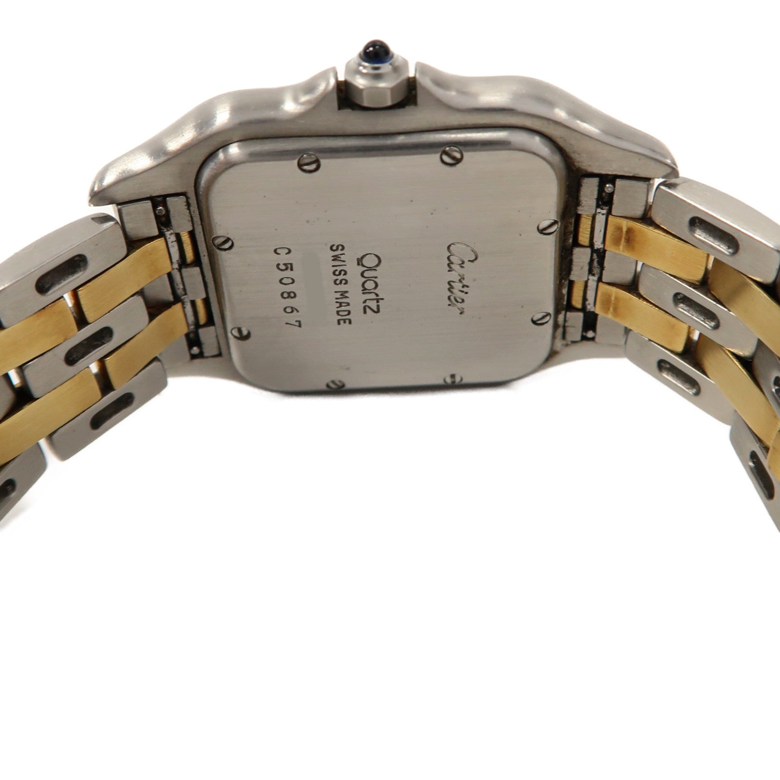 CARTIER Panthere 18K黃金/不鏽鋼手錶石英機芯米色