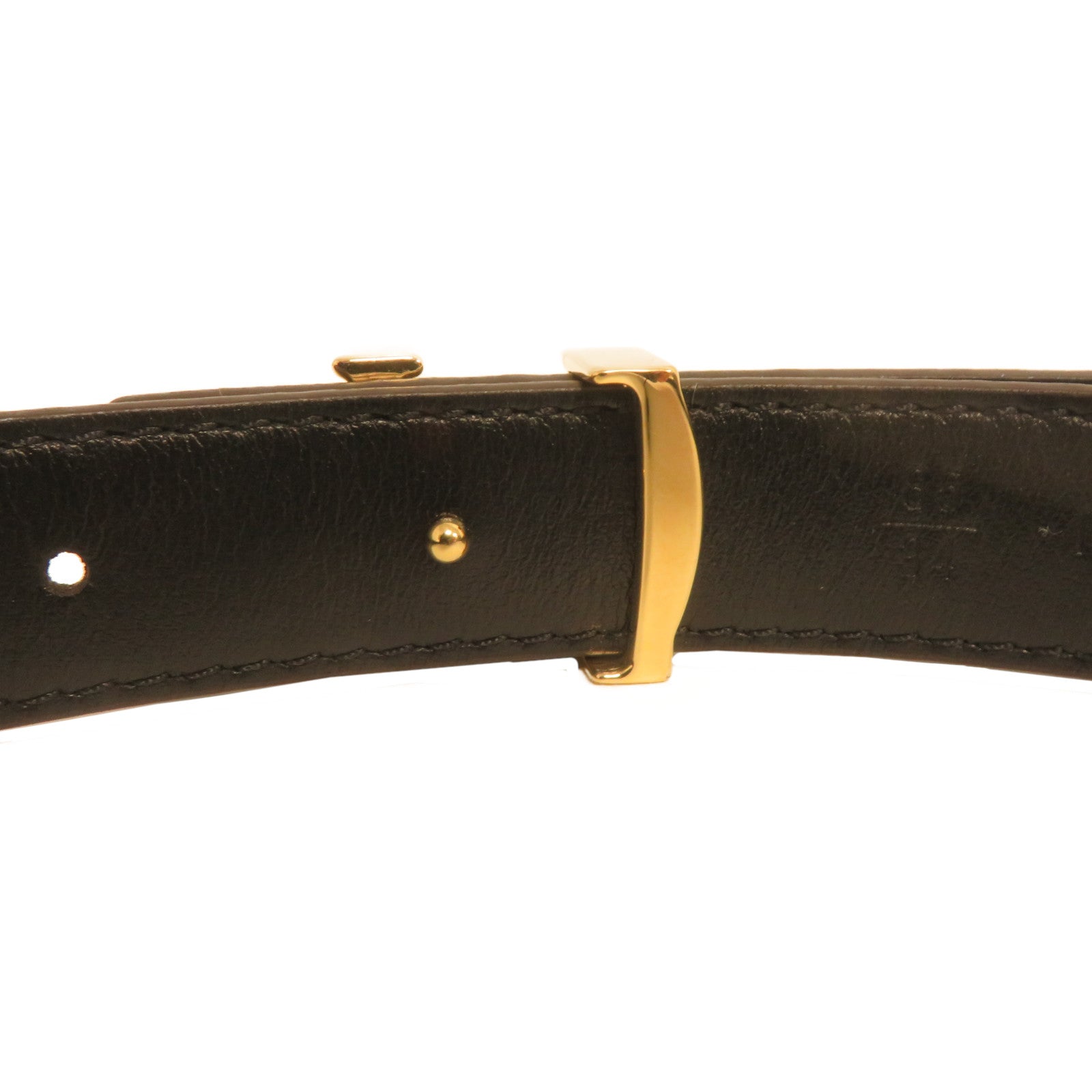 LOUIS VUITTON Monogram Reversible Belt 85cm金扣皮帶啡色