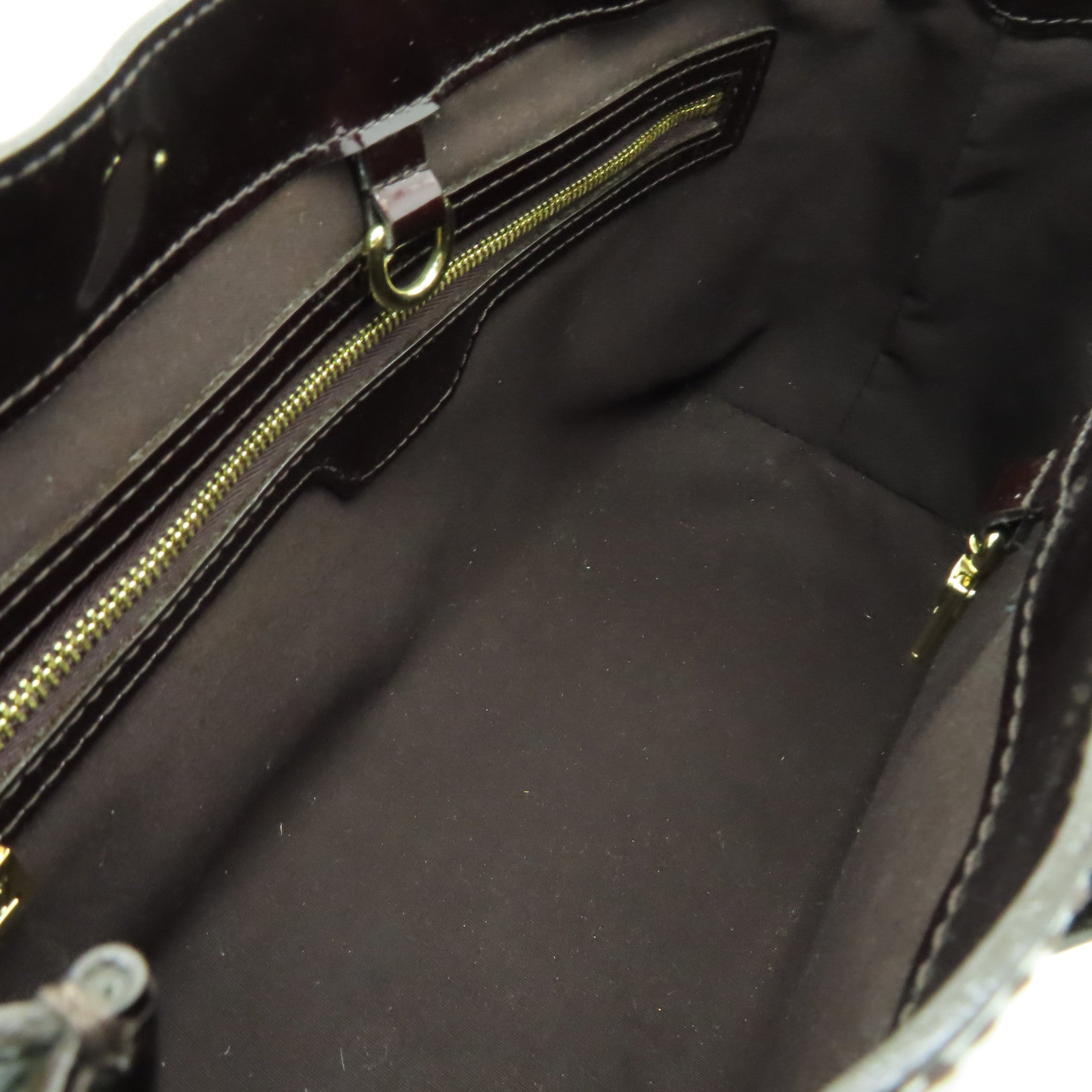 LOUIS VUITTON Vernis Wilshire PM金扣手挽袋