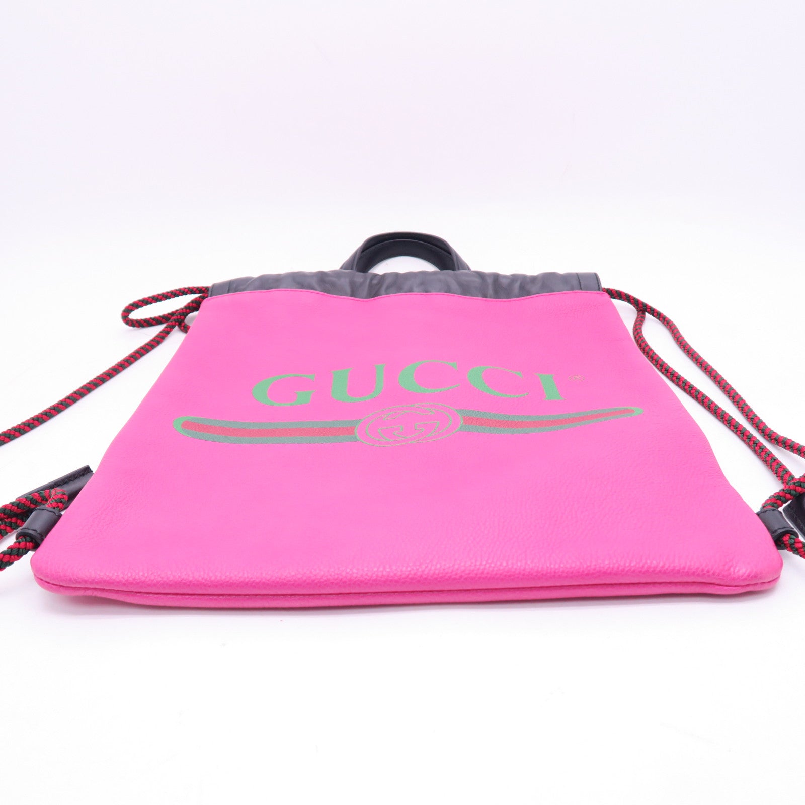 GUCCI 牛皮皮革Drawstring Backpack背包粉紅色