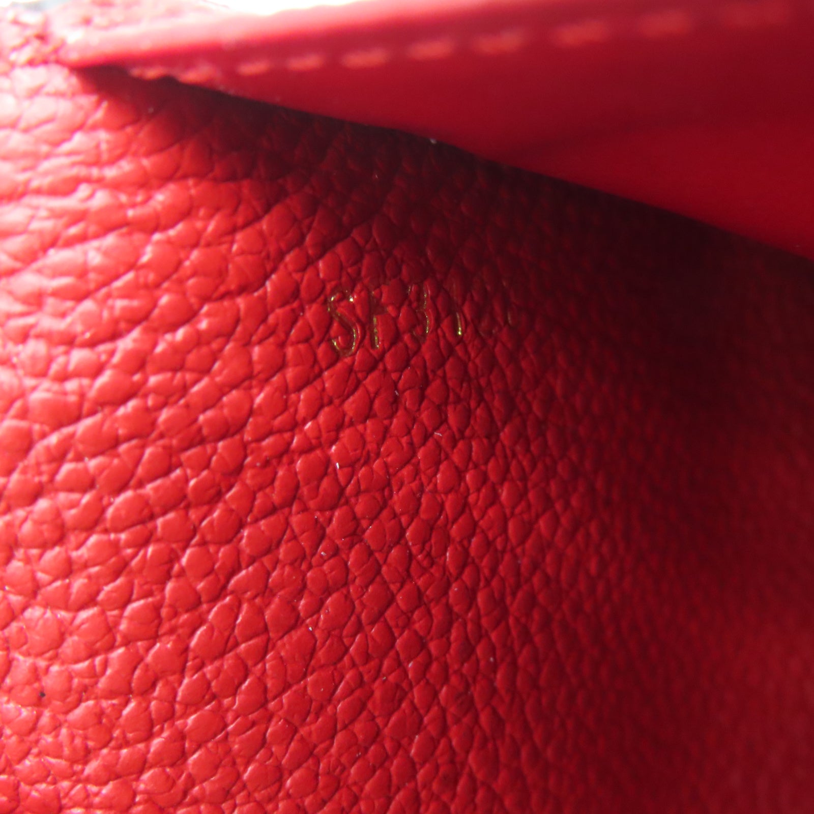 LOUIS VUITTON Monogram Empreinte Adele金扣钱包红色
