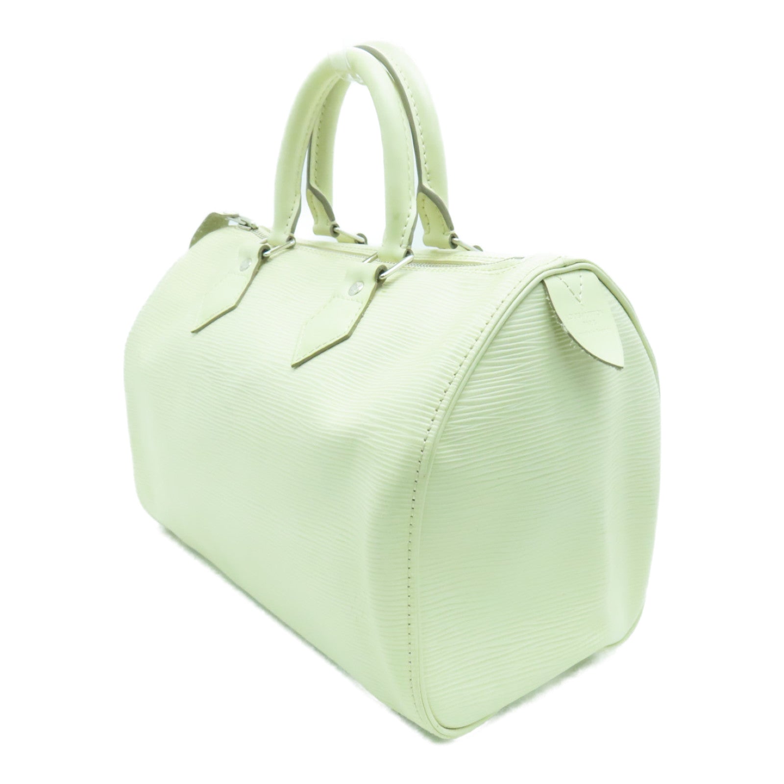 LOUIS VUITTON Epi Speedy 30銀扣手挽袋白色