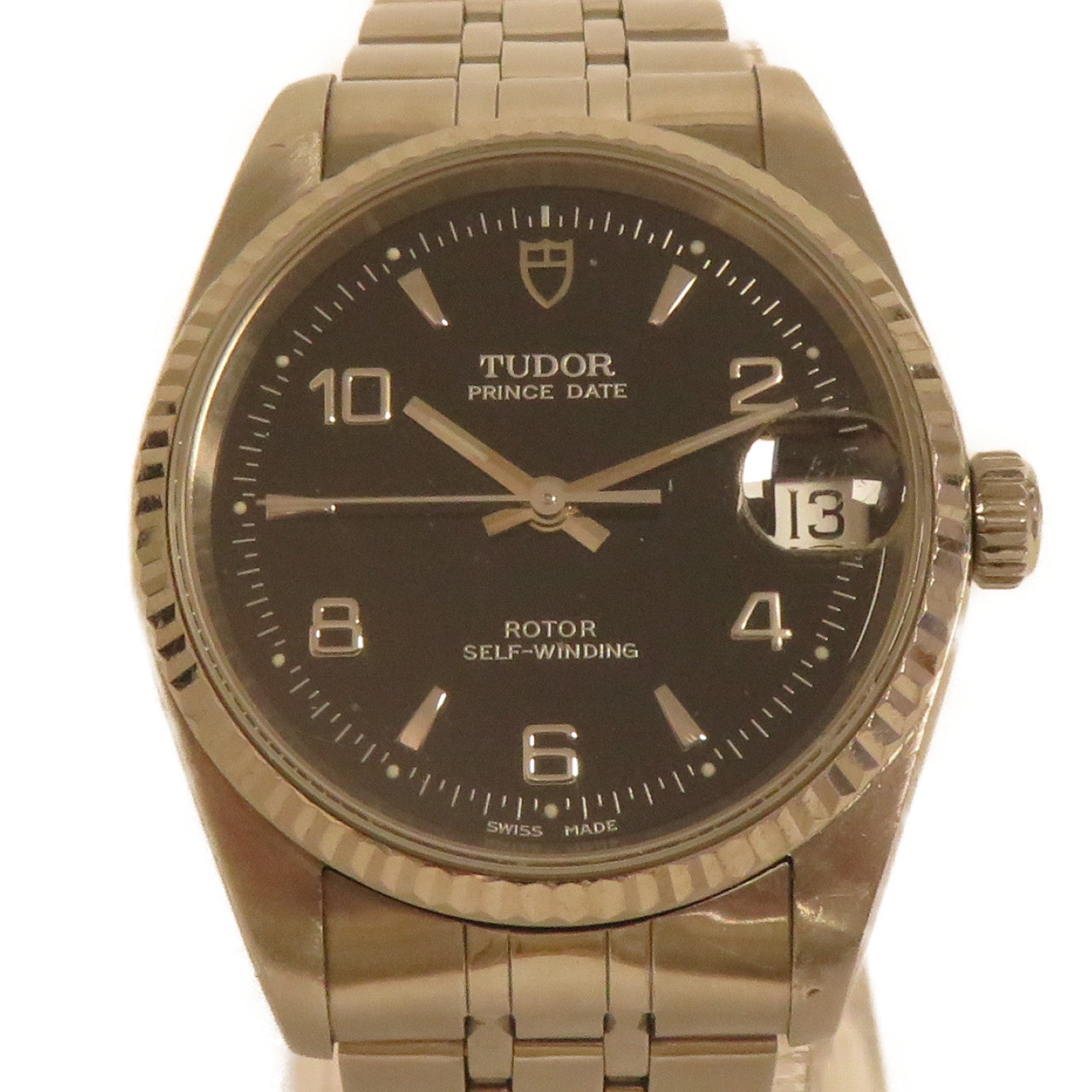 TUDOR Prince Date不鏽鋼手錶自動機芯黑色