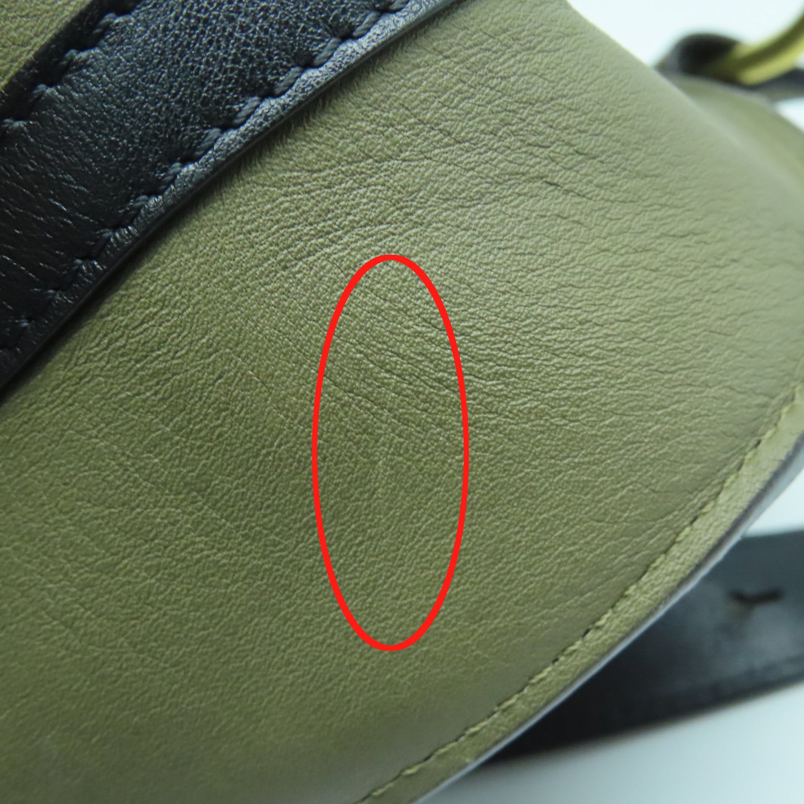 Chloe 牛皮皮革Shoulder Bag金扣肩背袋绿色