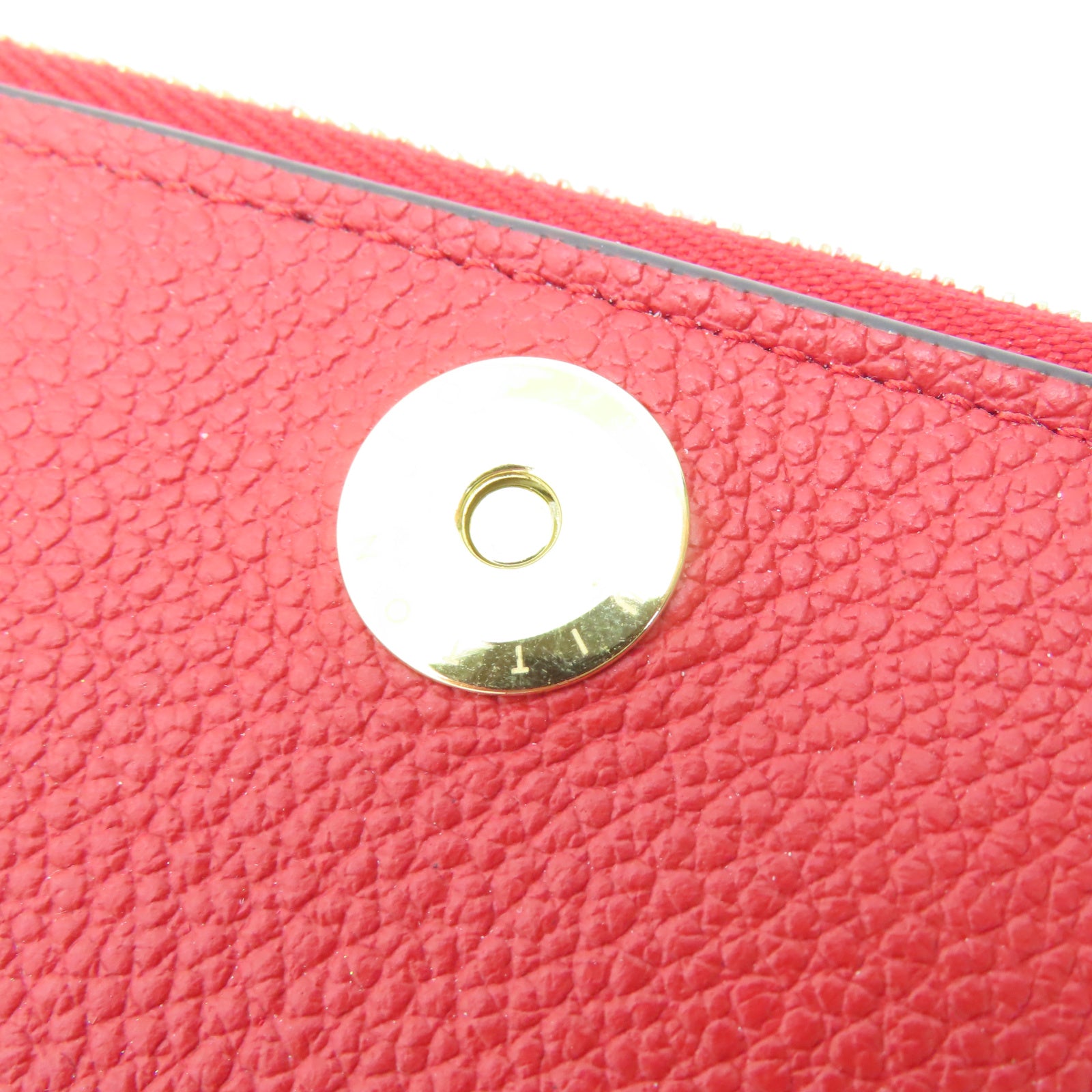 LOUIS VUITTON Monogram Empreinte Adele金扣钱包红色