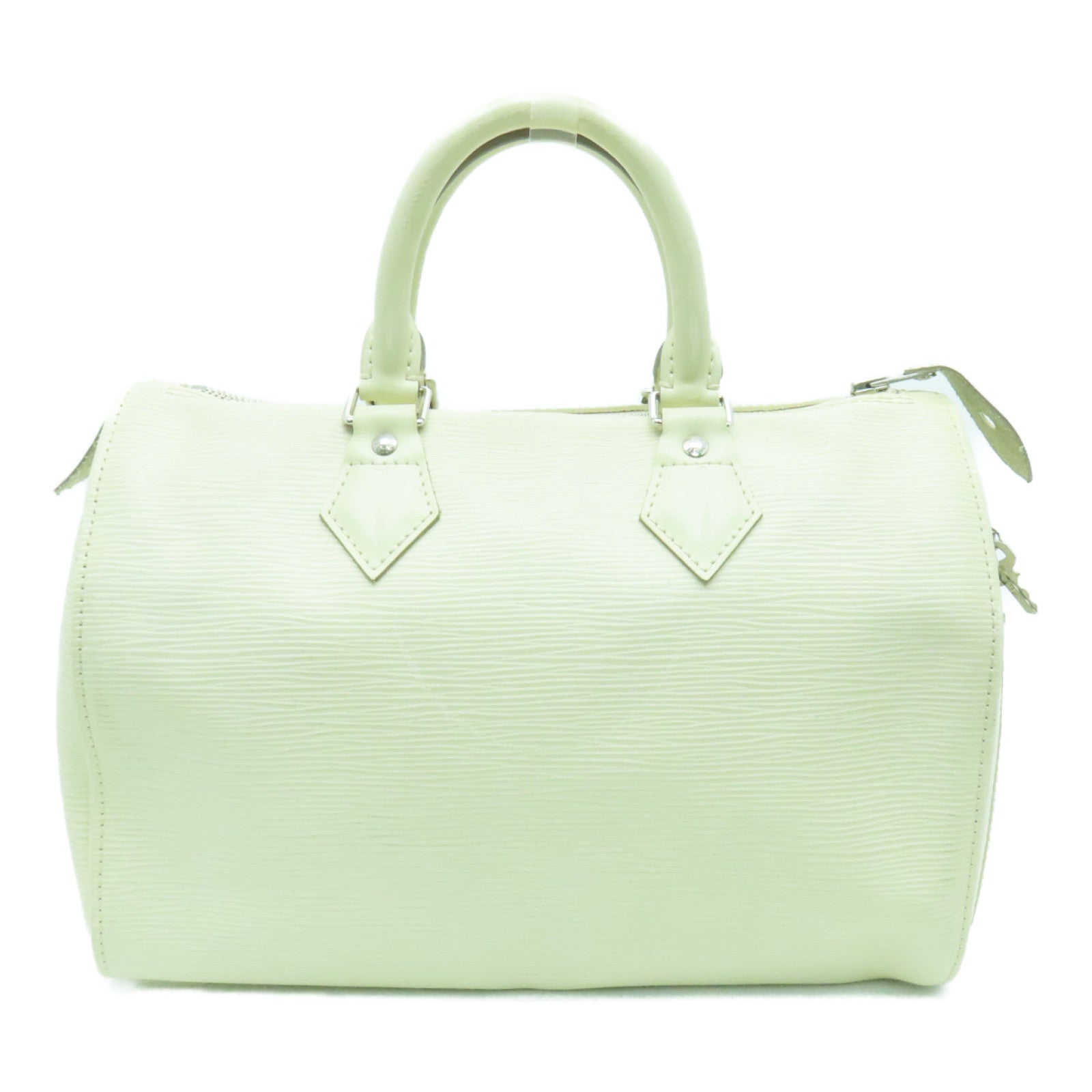 LOUIS VUITTON Epi Speedy 30銀扣手挽袋白色