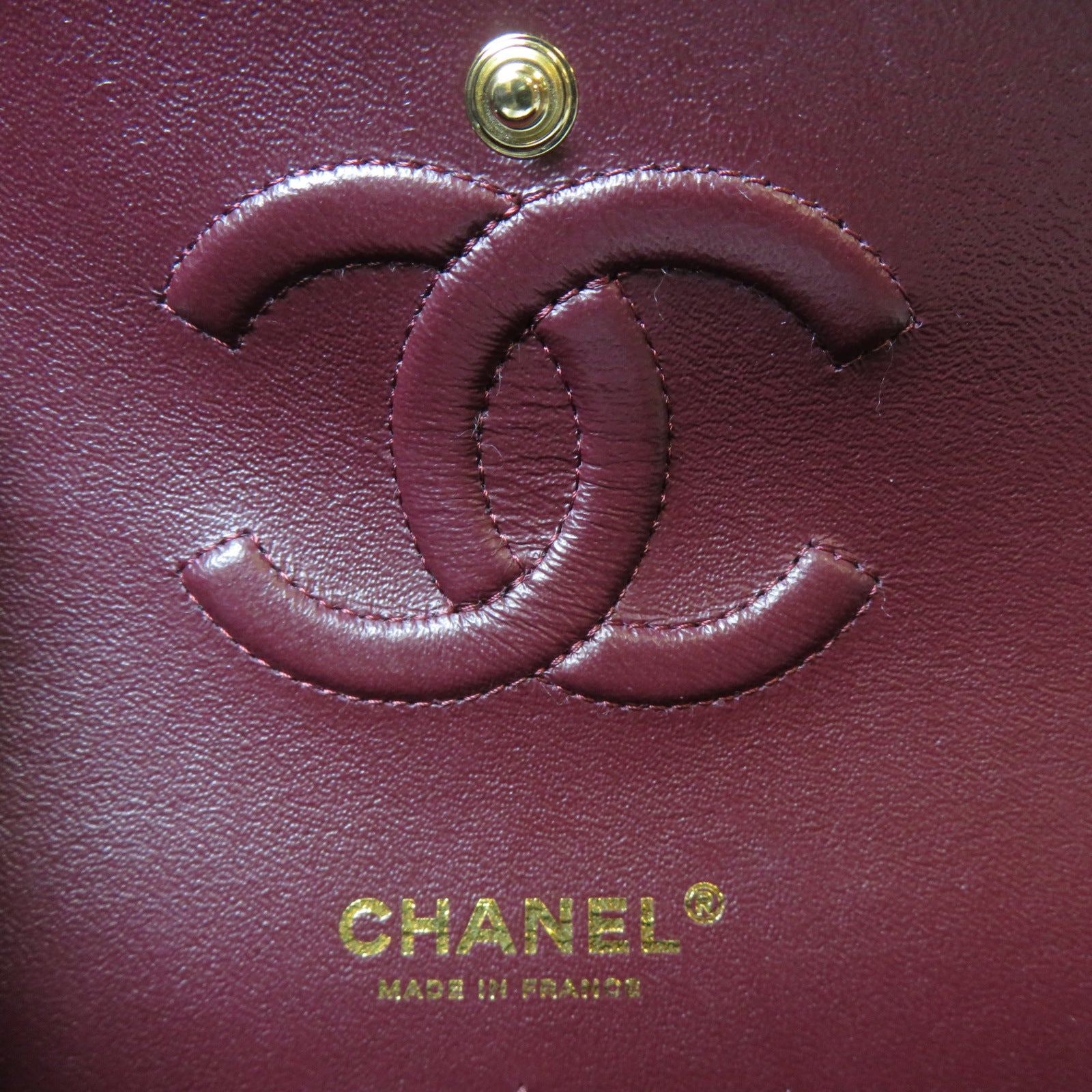 CHANEL 菱格Caviar皮革Classic 25cm金扣鏈帶肩背袋黑色