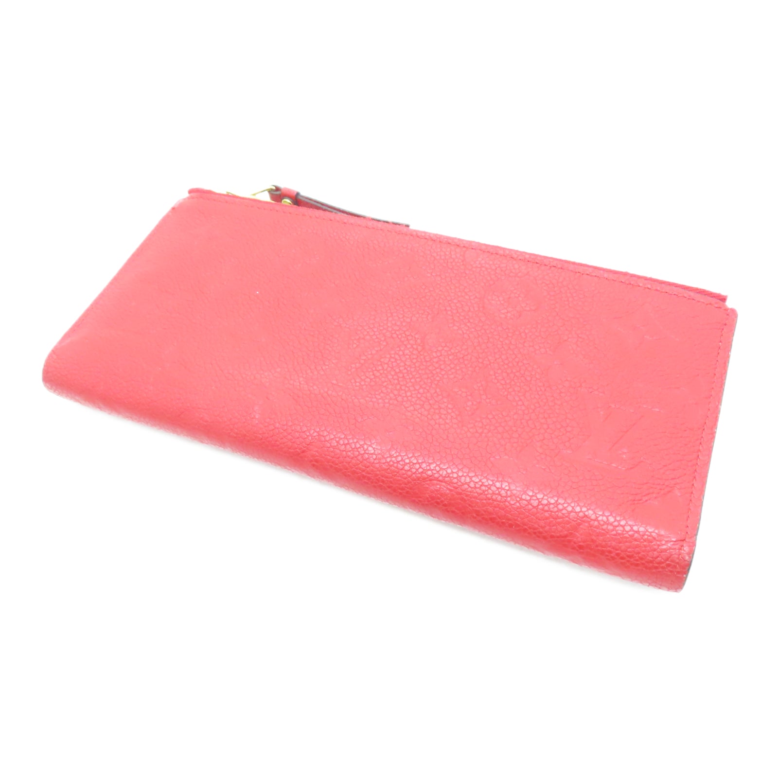 LOUIS VUITTON Monogram Empreinte Adele金扣钱包红色