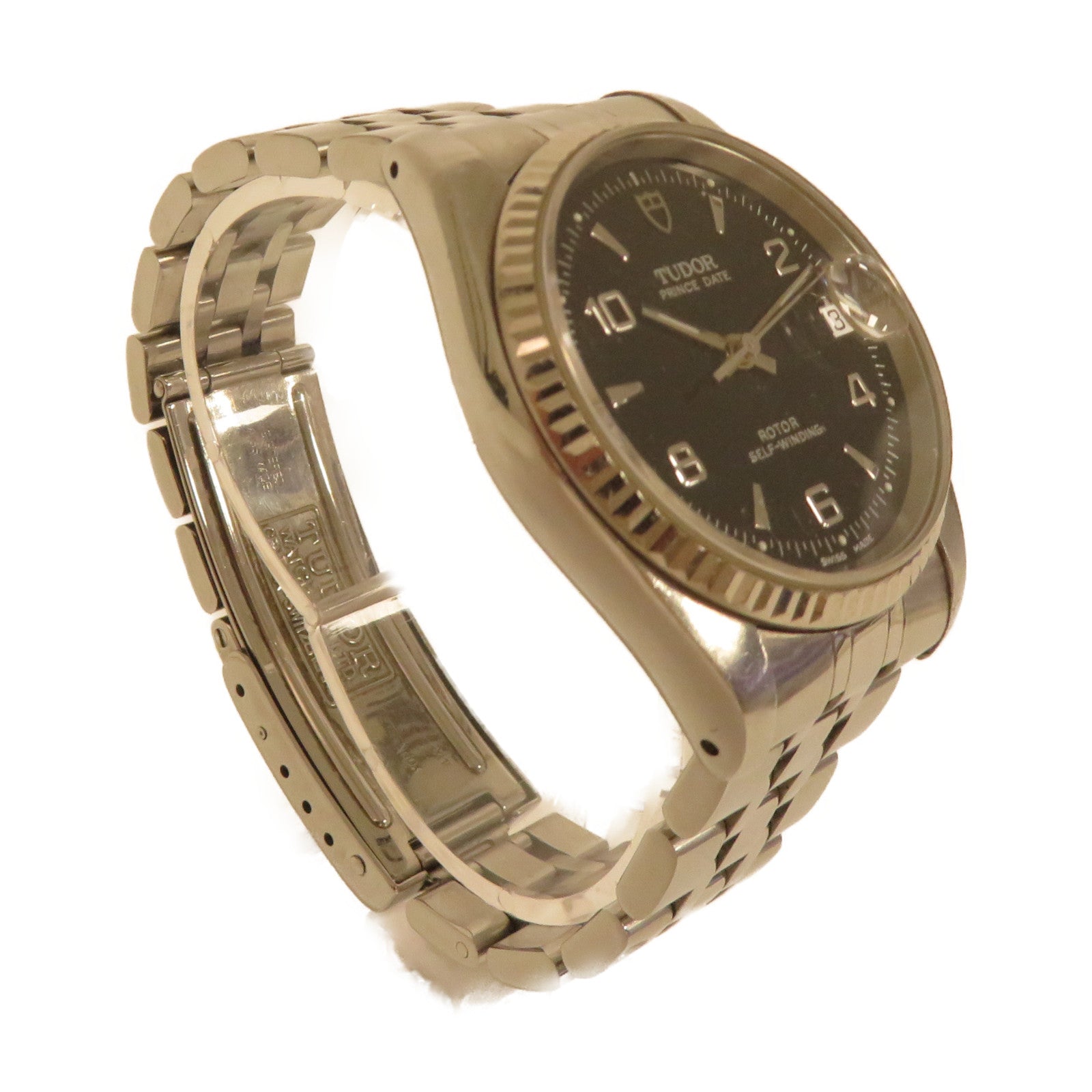 TUDOR Prince Date不鏽鋼手錶自動機芯黑色