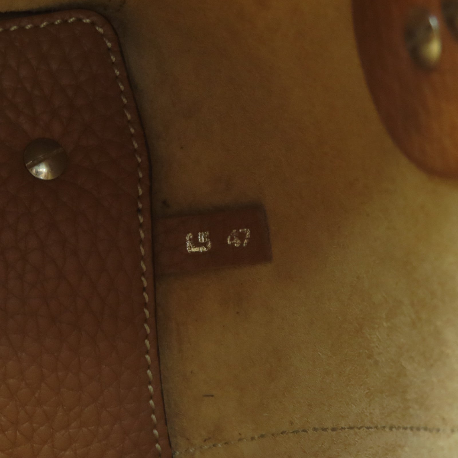 TOD'S Cowhide Leather 2way Shoulder Bag Silver Buckle Handle Shoulder Bag Brown
