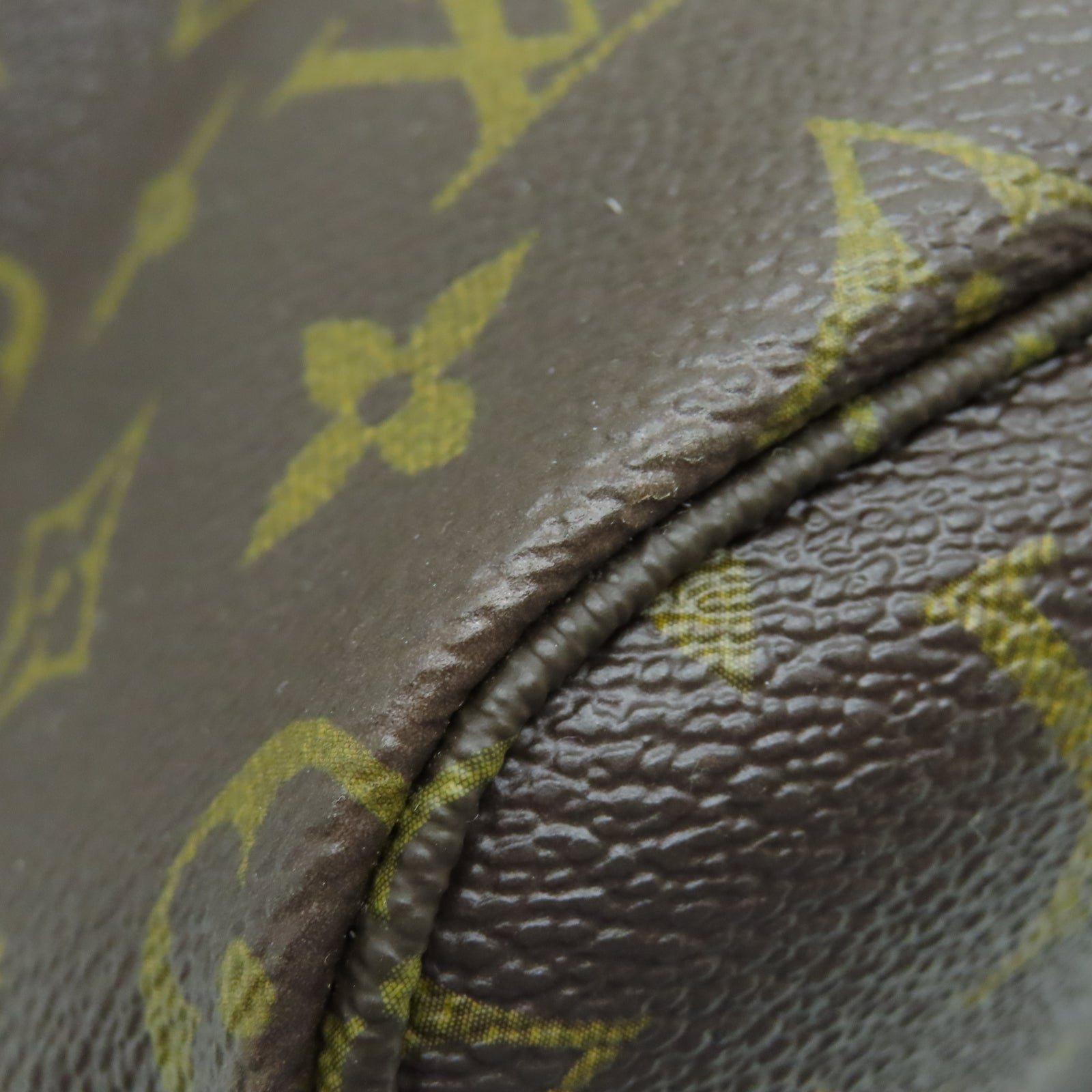 LOUIS VUITTON Monogram Neverfull GM金扣手挽袋棕色