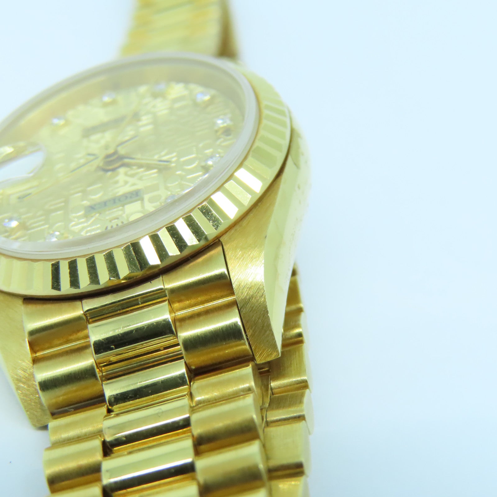 ROLEX Datejust 18K黃金手錶自動機芯金色
