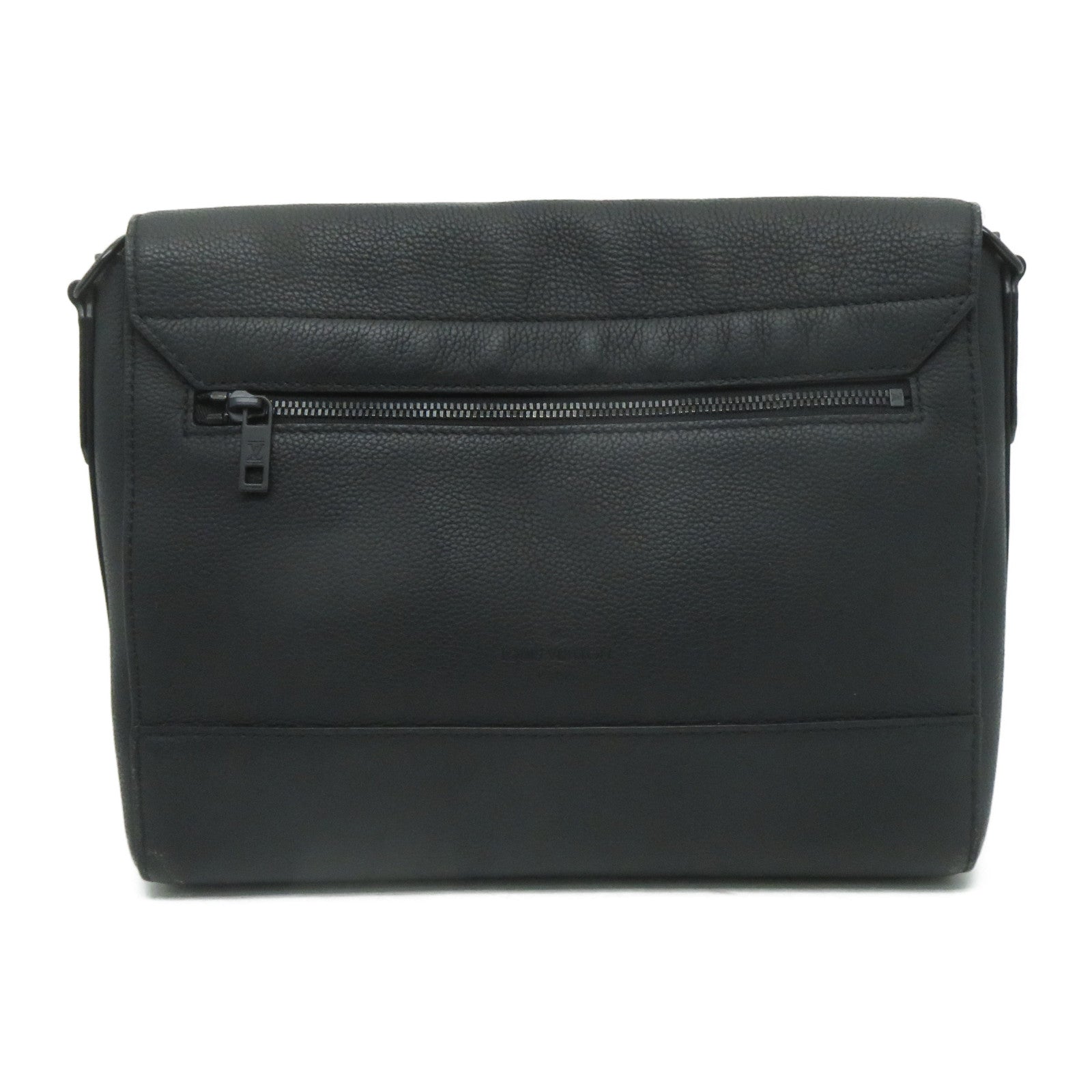 LOUIS VUITTON 牛皮皮革Aerogram Takeoff Messenger黑扣肩背袋黑色