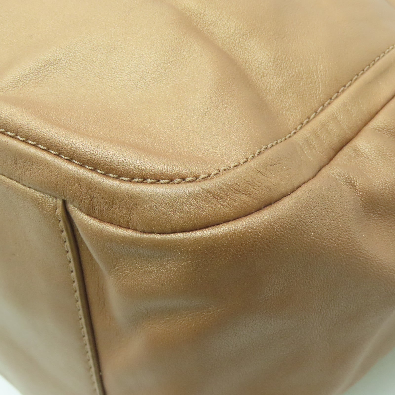 COACH 【激減優惠】牛皮皮革Shoulder Bag金扣肩背袋玫瑰金色