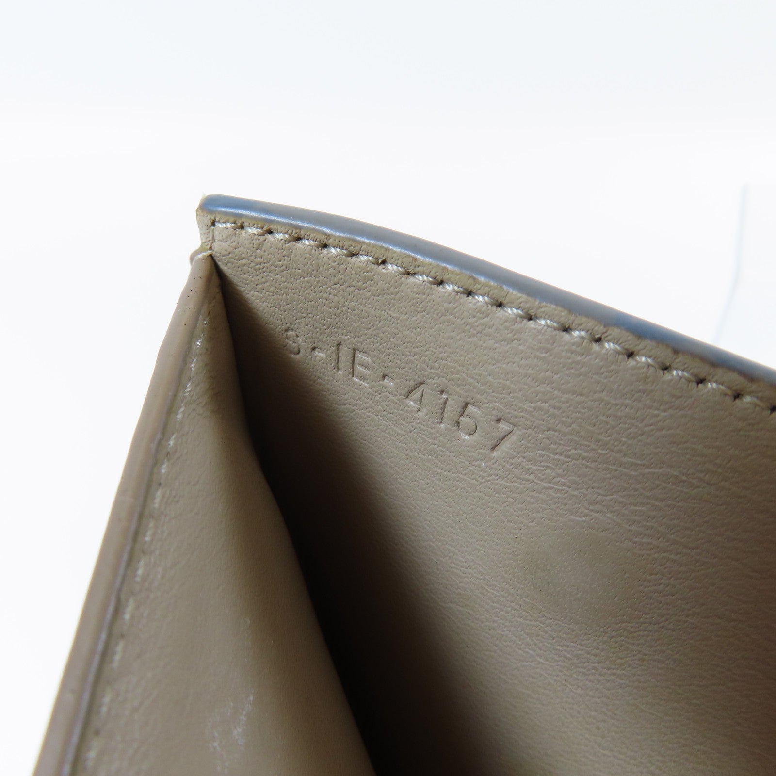 CELINE 牛皮皮革Small Wallet銀扣錢包淺藍色