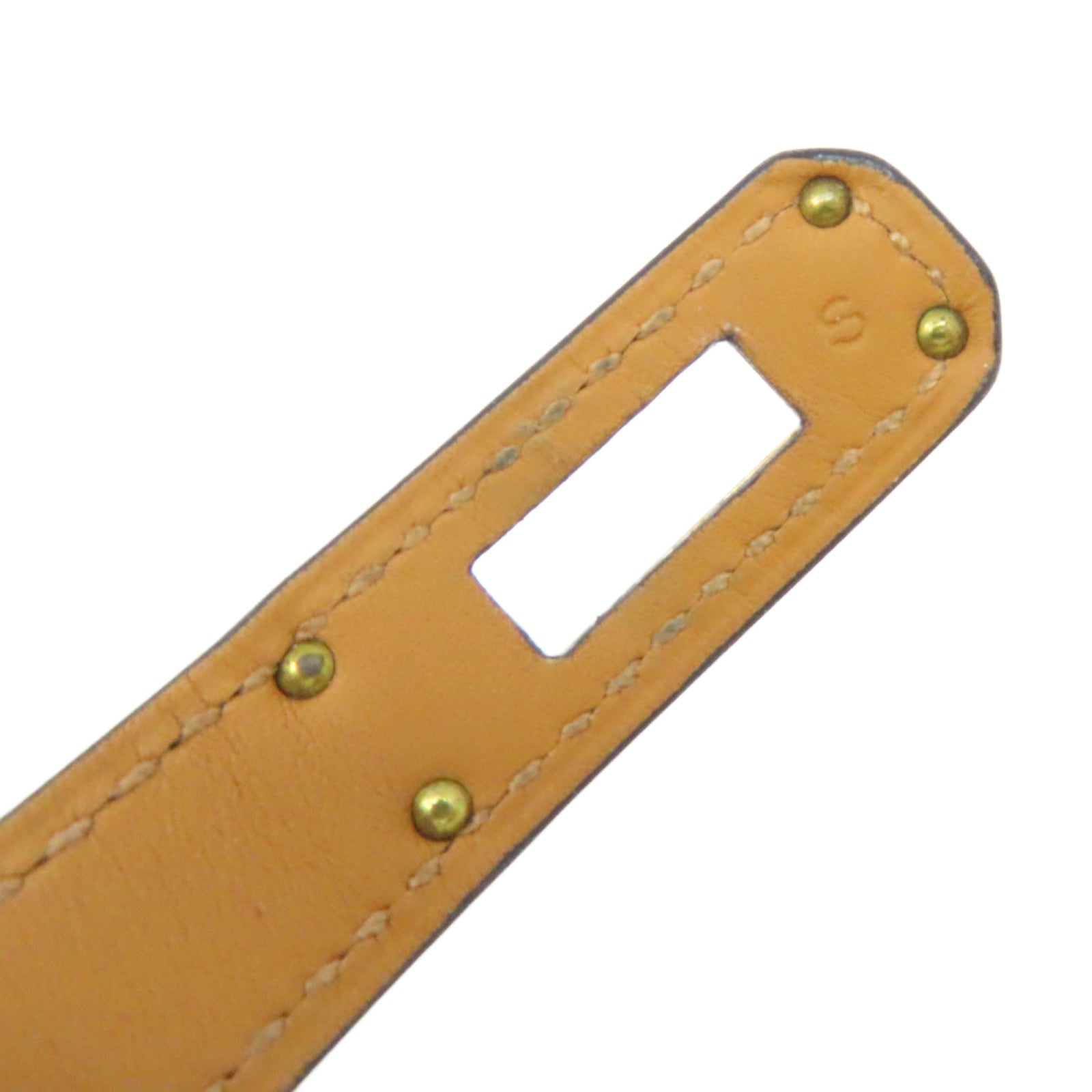HERMES Epsom皮革Double Tour Bracelet金扣手環黑色