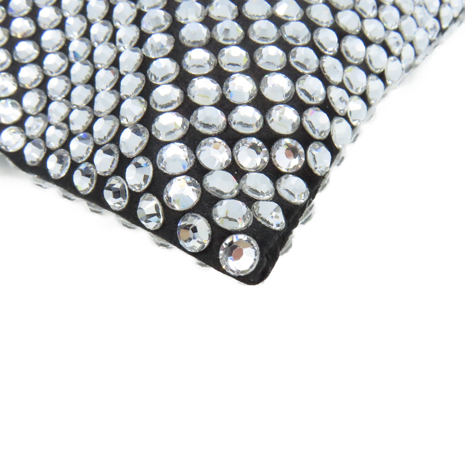 PRADA 水晶Satin Handbag with Crystals手挽肩背兩用袋黑色