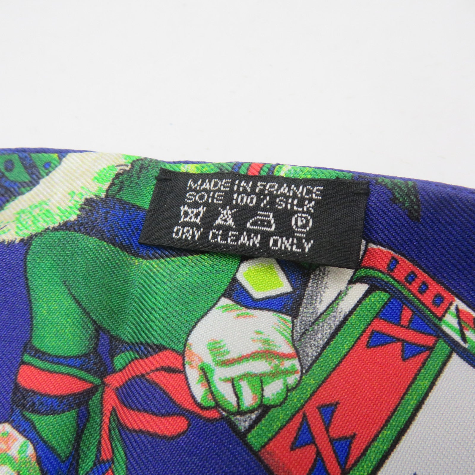 HERMES 絲質Maxi Twilly Scarf絲巾藍色/綠色/彩色