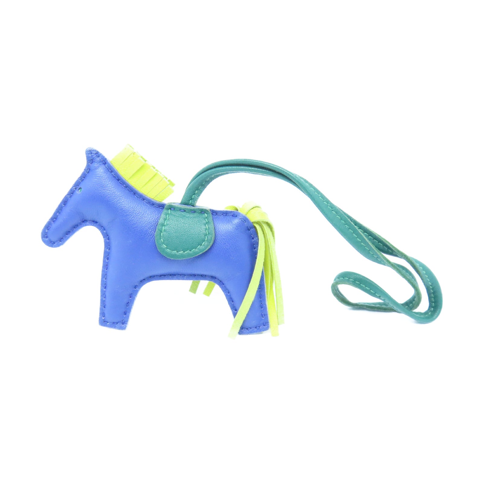 HERMES Swift Leather Rodeo PM Charm Blue/Green/Yellow