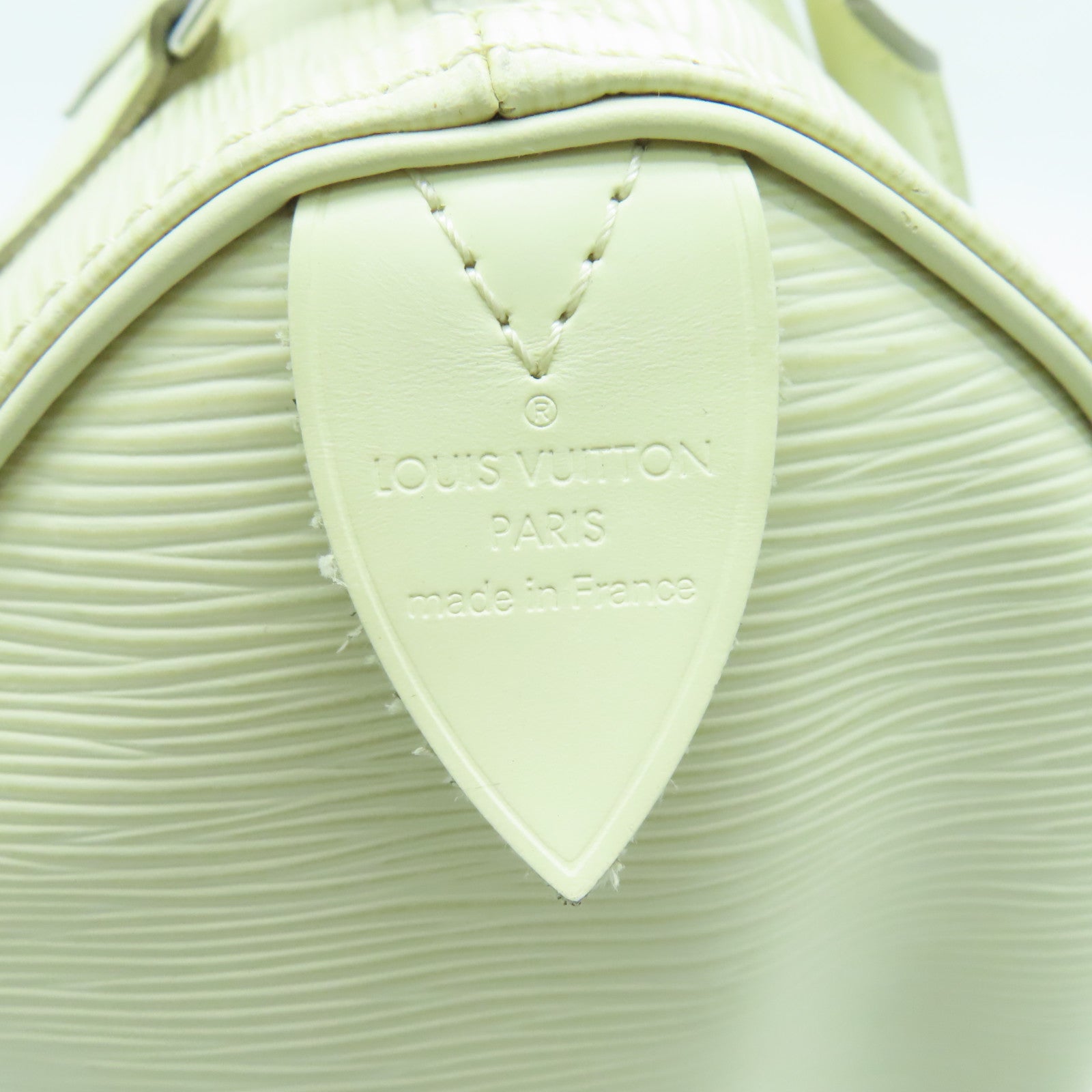 LOUIS VUITTON Epi Speedy 30銀扣手挽袋白色