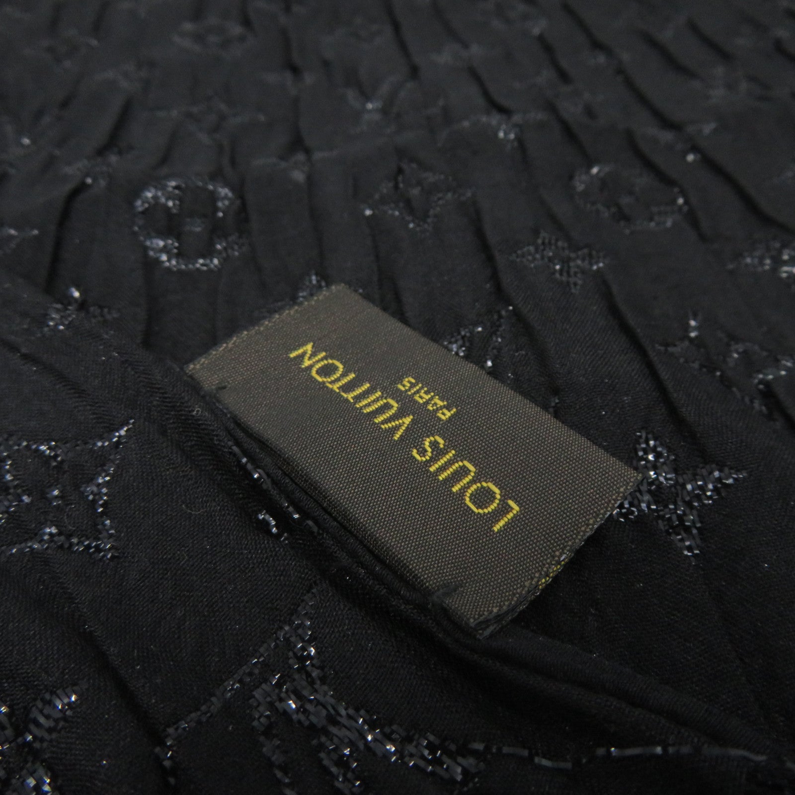 LOUIS VUITTON 絲質/聚酯纖維Scarf絲巾黑色