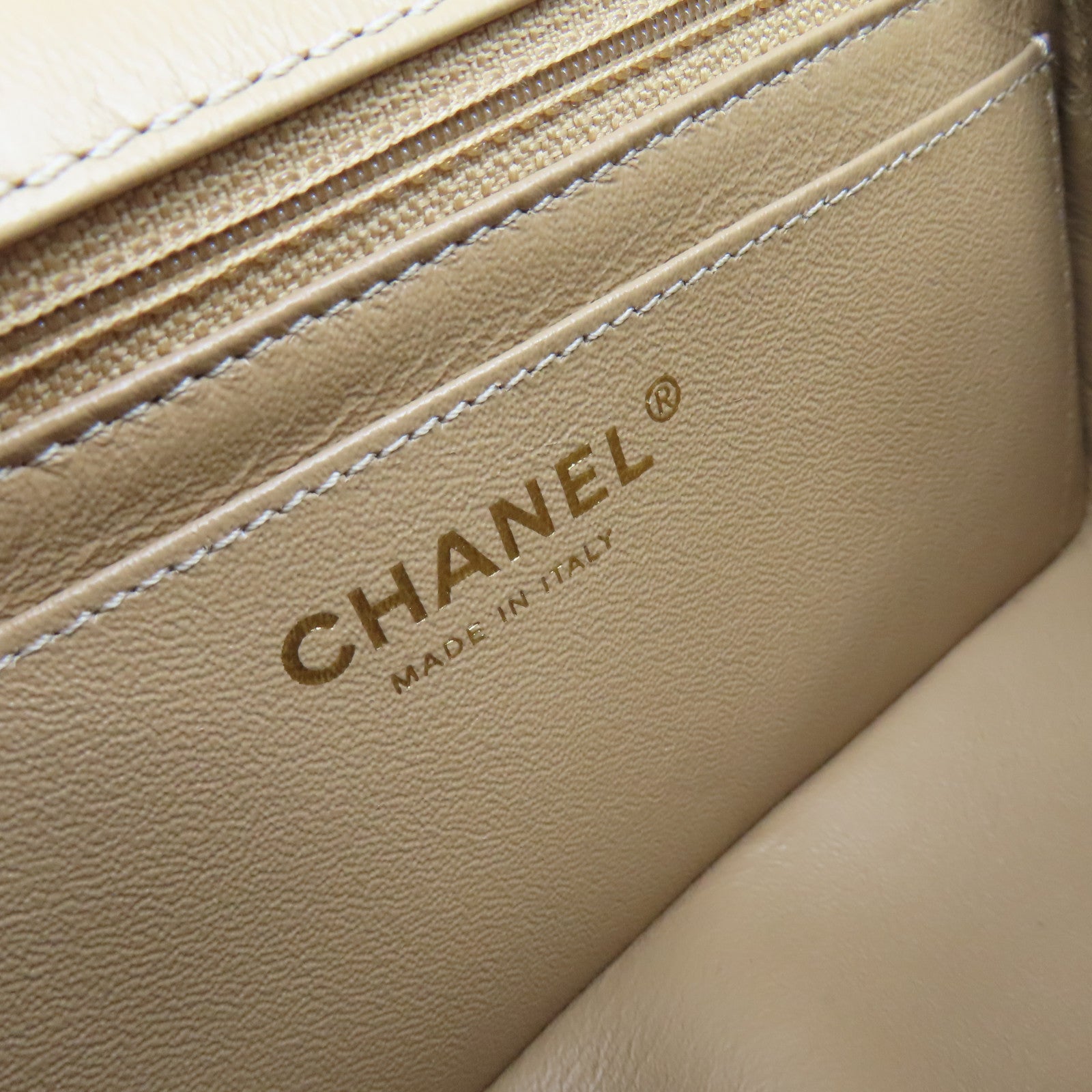 CHANEL 菱格牛皮皮革Mini 2.55 Chain Shoulder Bag金扣鏈帶肩背袋啡色